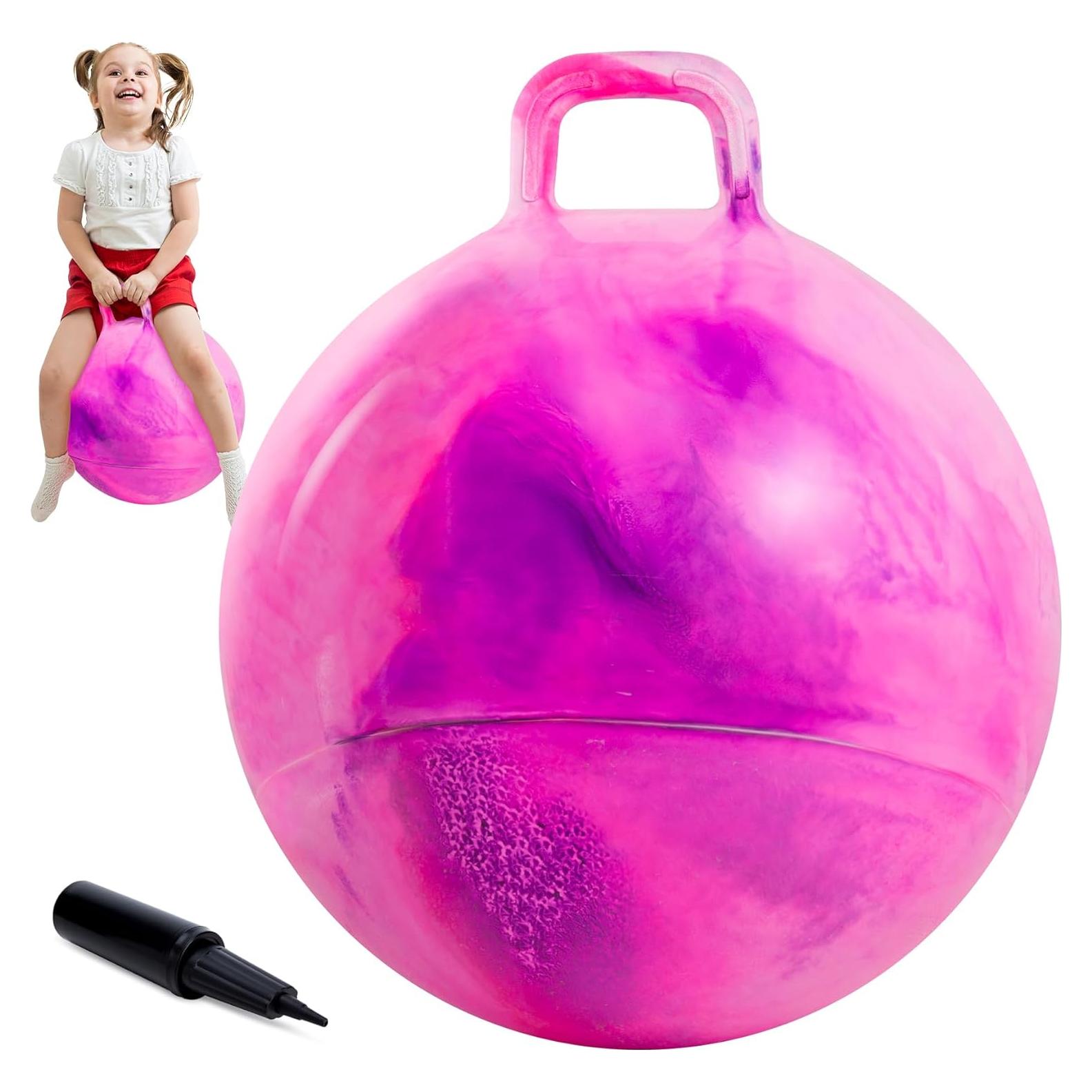 Bola Saltarina 50cm Upper Rider Rosa y Púrpura para Niños 6-12 Años