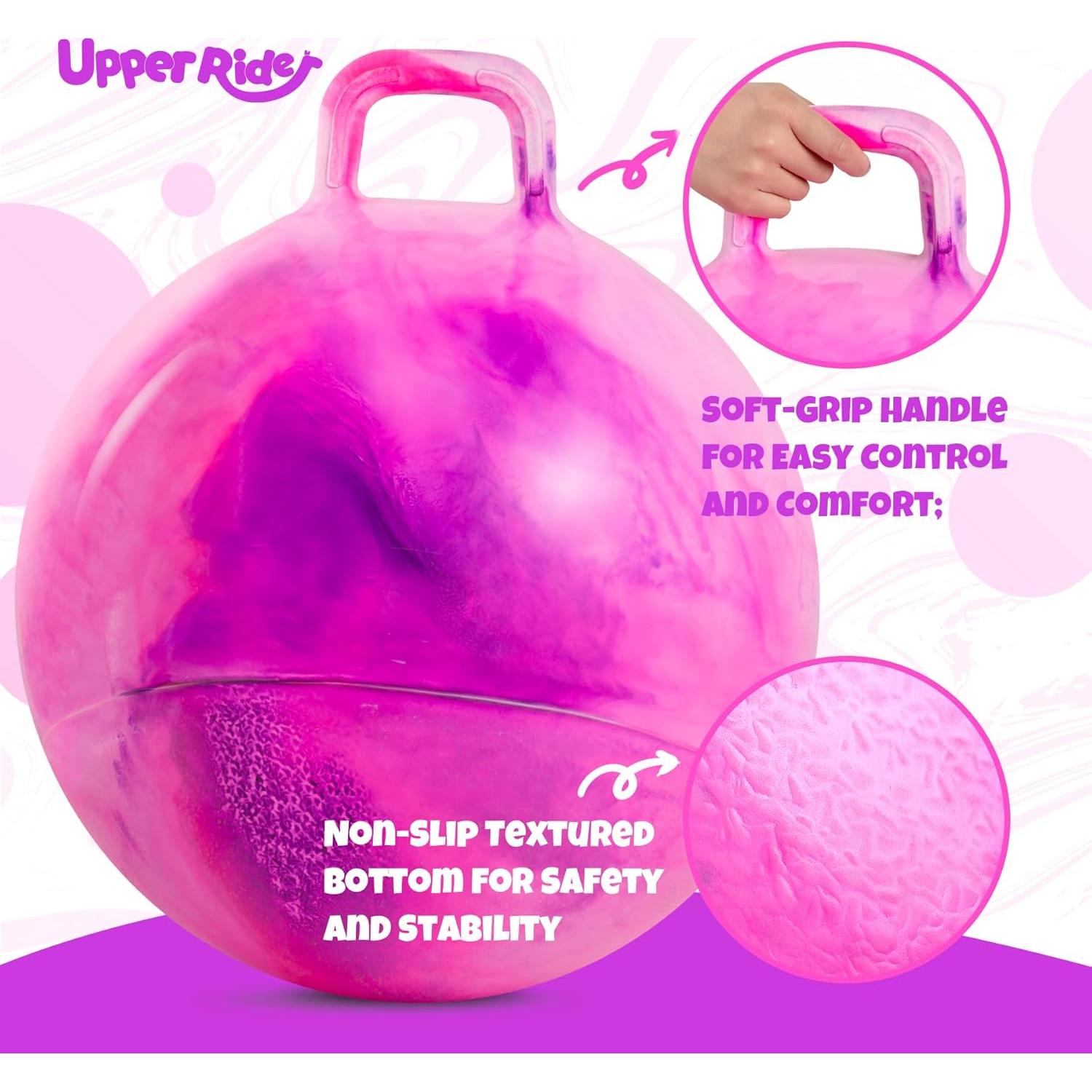 Bola Saltarina 50cm Upper Rider Rosa y Púrpura para Niños 6-12 Años