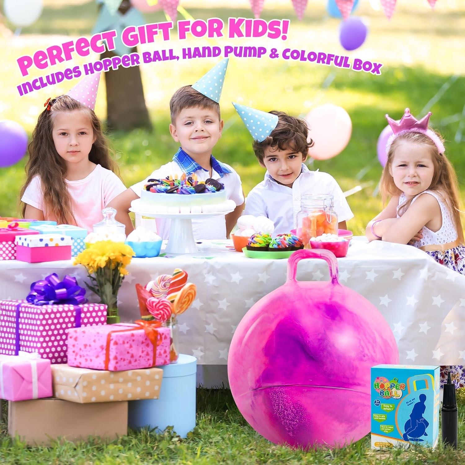 Bola Saltarina 50cm Upper Rider Rosa y Púrpura para Niños 6-12 Años