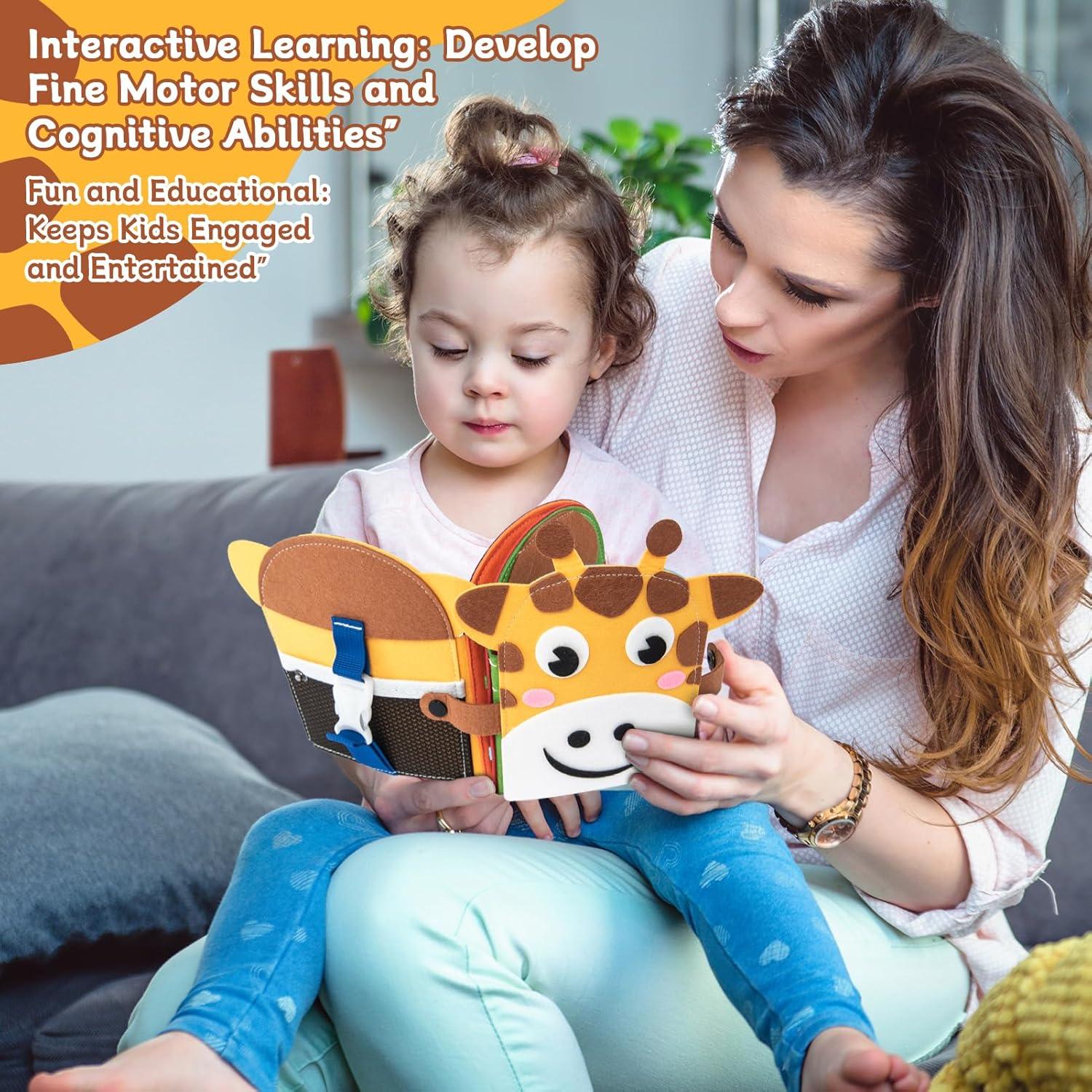 Libro Sensorial de Fieltro Edusense para Niños 1-3 Años
