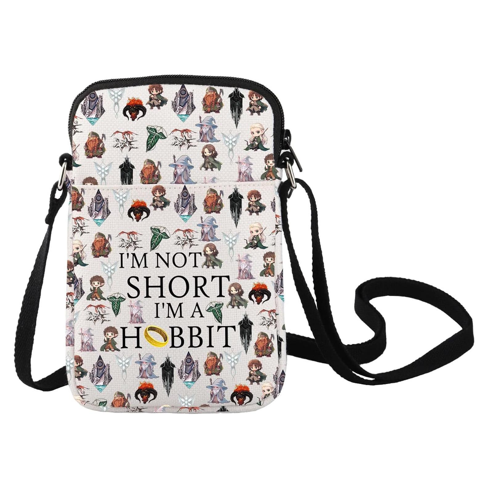 Bolsa Cruzada de Lona LEVLO No Soy Bajo 14.5x21.5cm