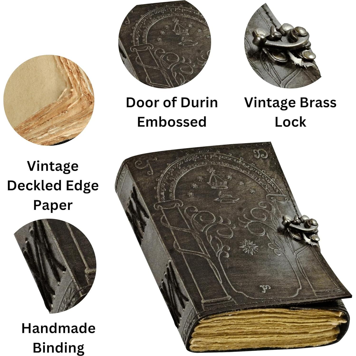 Diario de Cuero Hobbit Foja Handicraft 17.7x13.1 cm Carbón