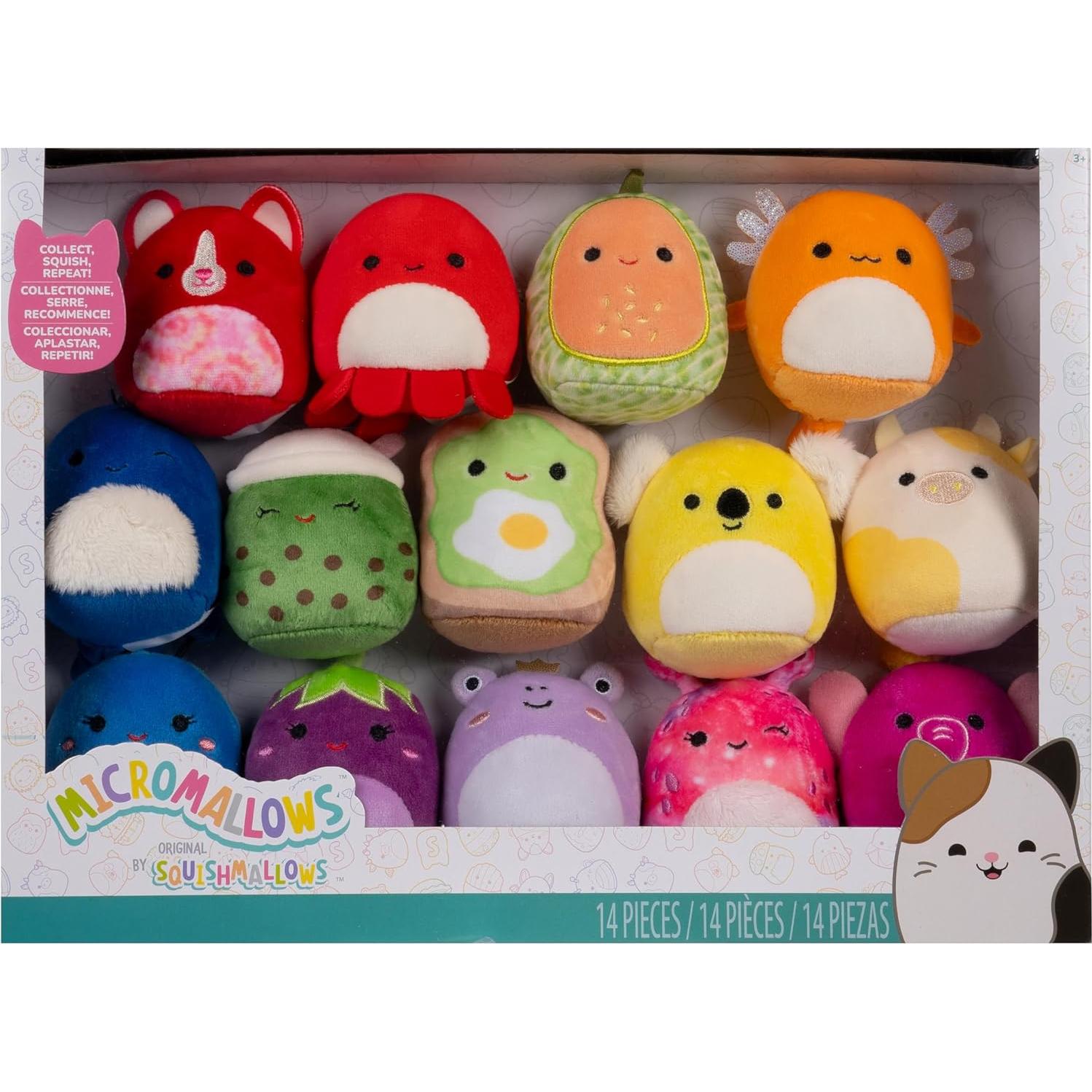 Micromallows Squishmallows 14-Pack Arcoíris Peluches 6.35 cm