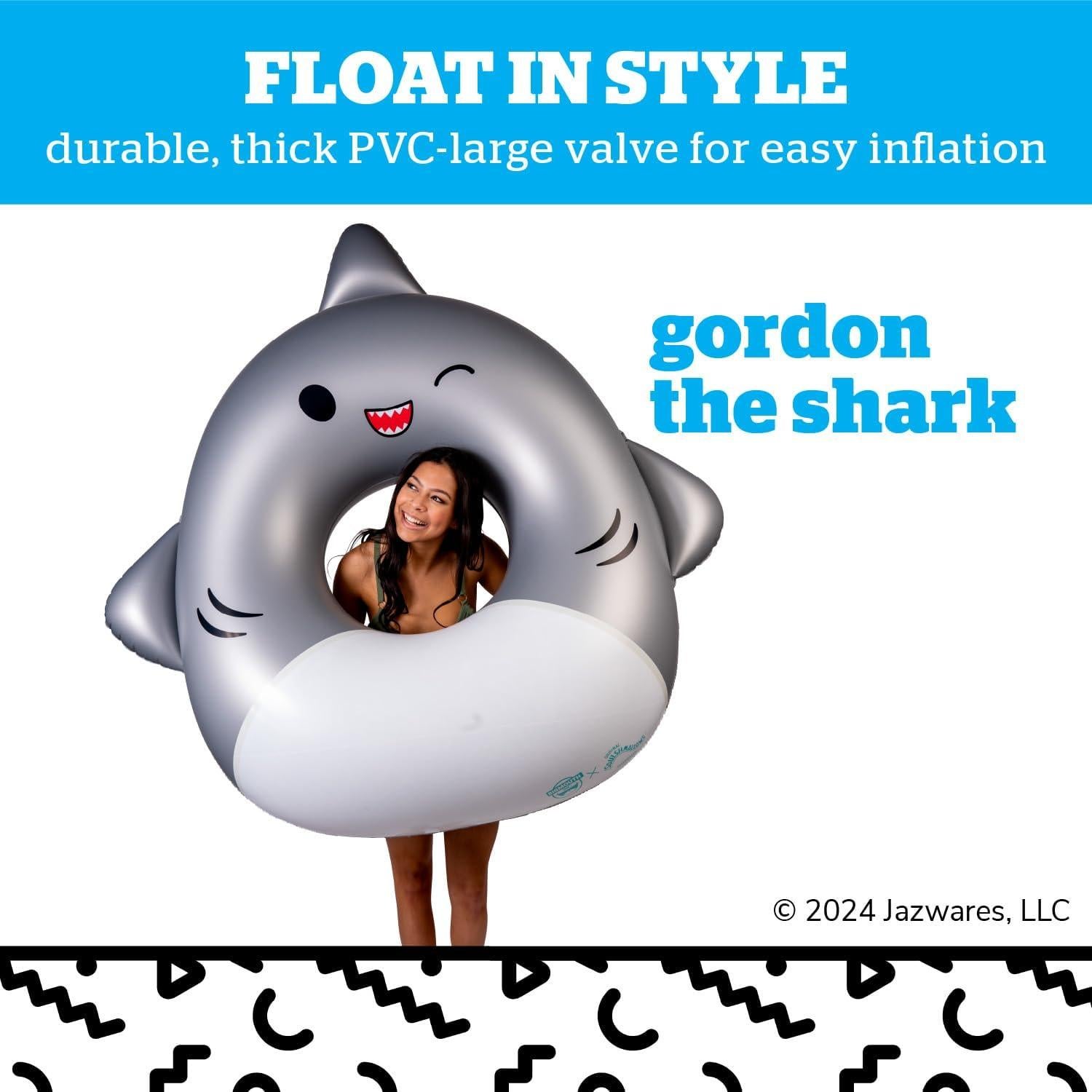 Flotador Inflable BigMouth Squishmallows Gordon el Tiburón 1.52m