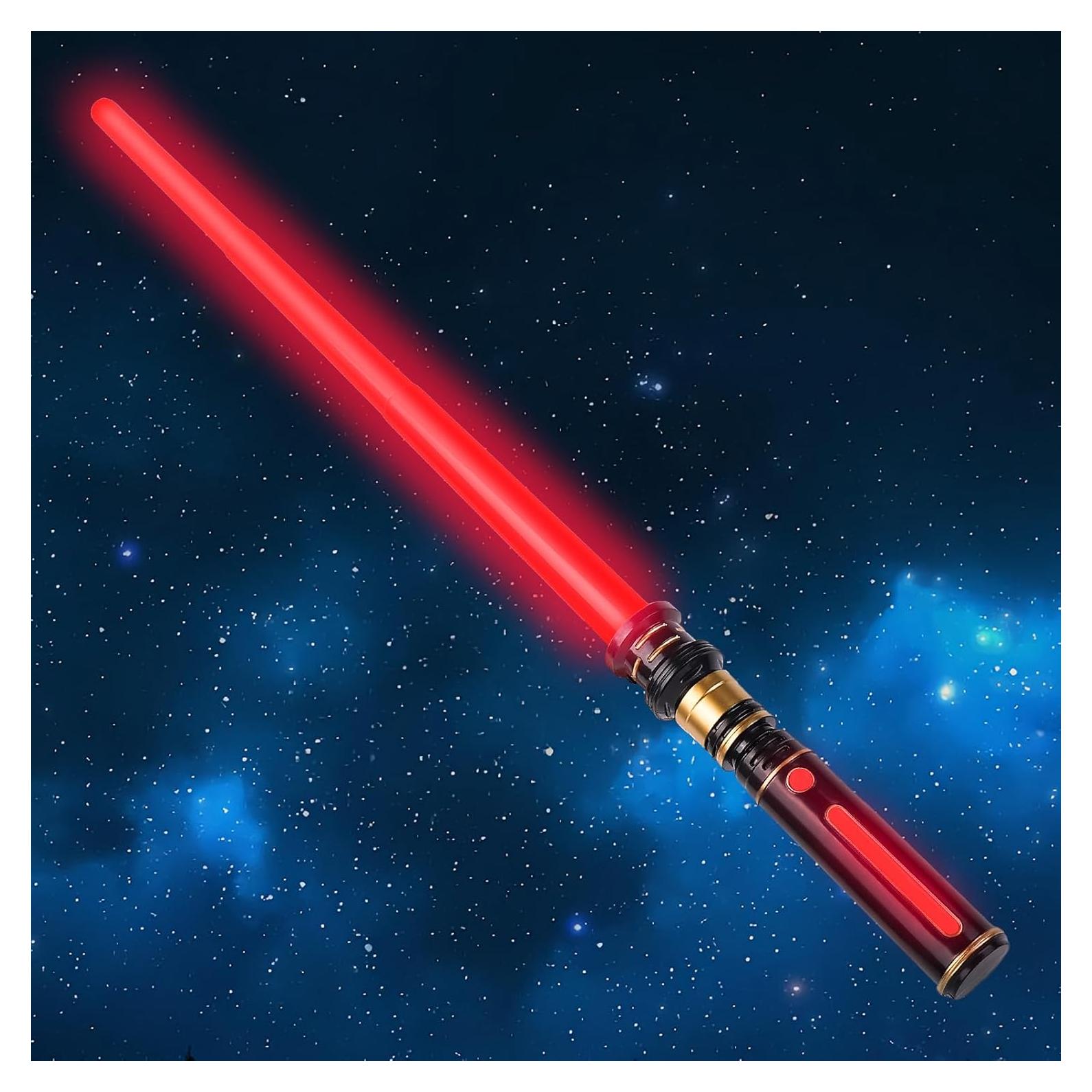 Sable de Luz Expandible YOFOTHS Rojo con Sonido para Niños