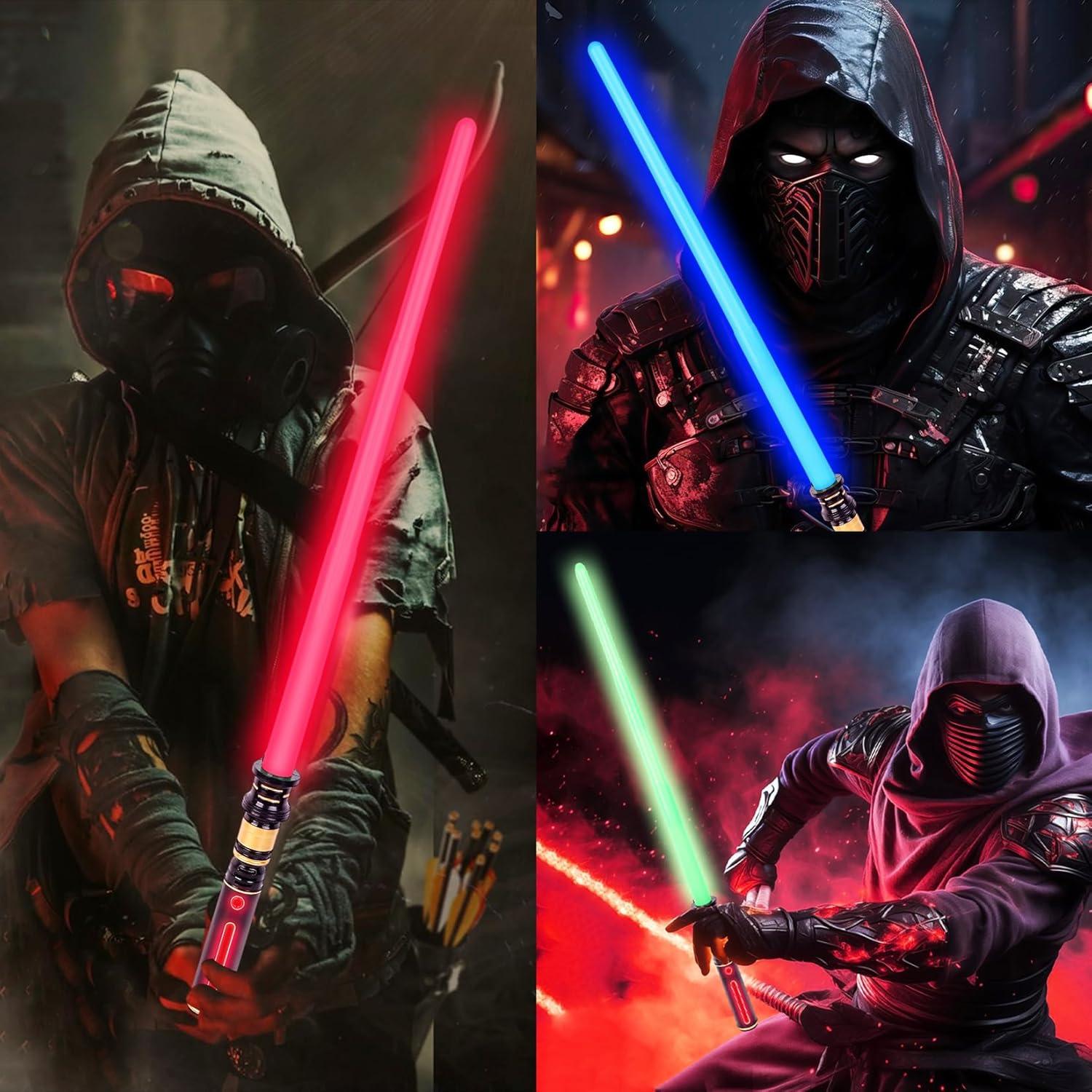 Sable de Luz Expandible YOFOTHS Rojo con Sonido para Niños