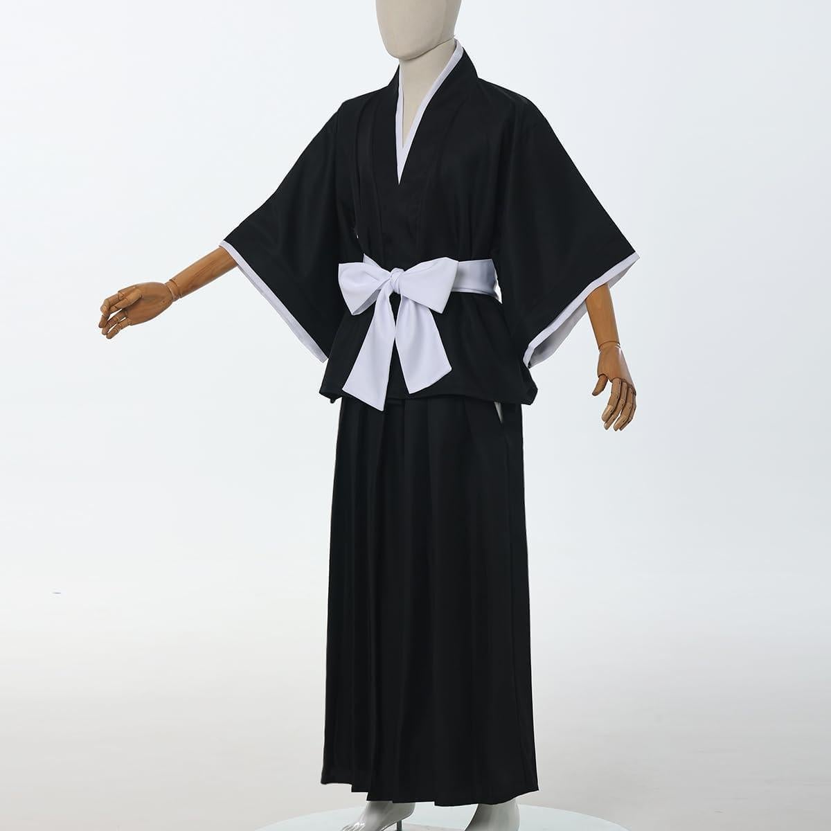 Traje de Cosplay Samurai Hakama Negro GRACEART X-Grande