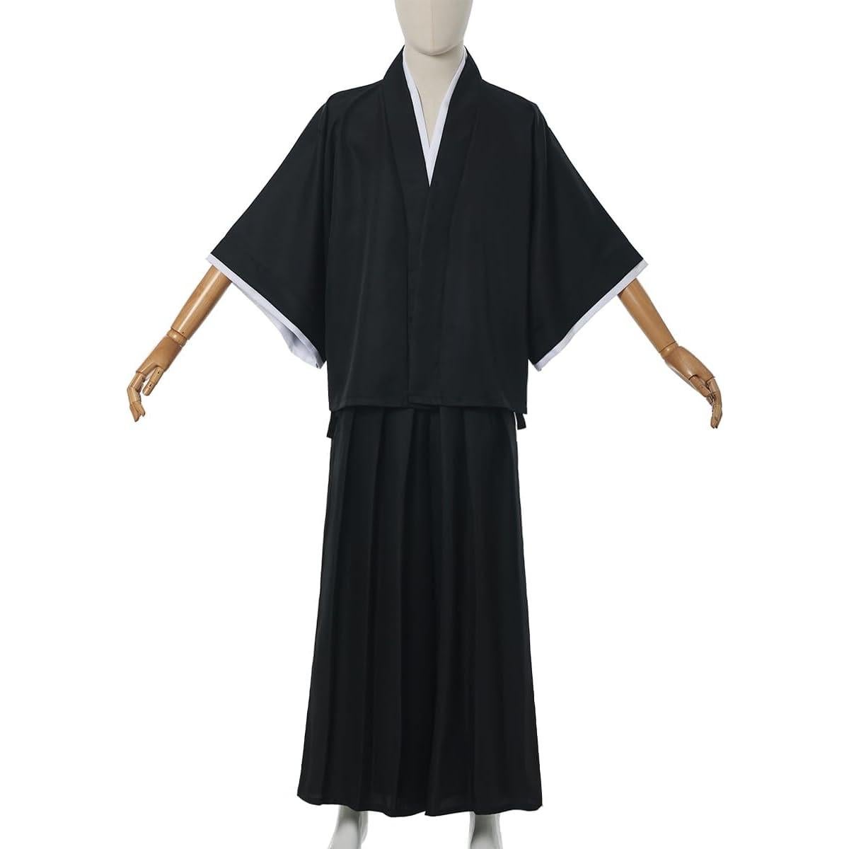 Traje de Cosplay Samurai Hakama Negro GRACEART X-Grande