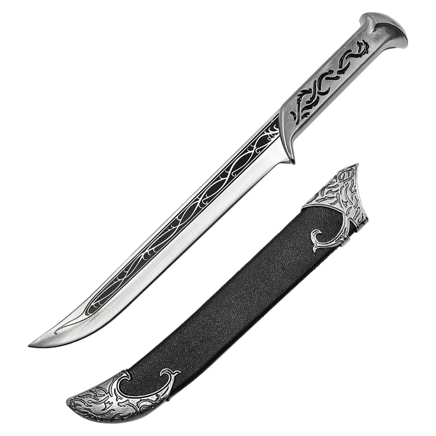 Daga Élfica Medieval Otakumod 27.94 cm con Funda de Cuero