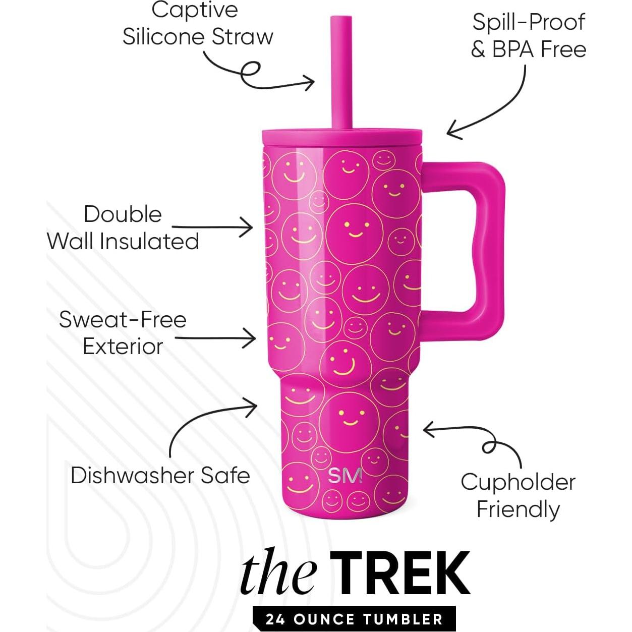 Taza Simple Modern Kids 710 ml con Asa y Tapa de Pajita