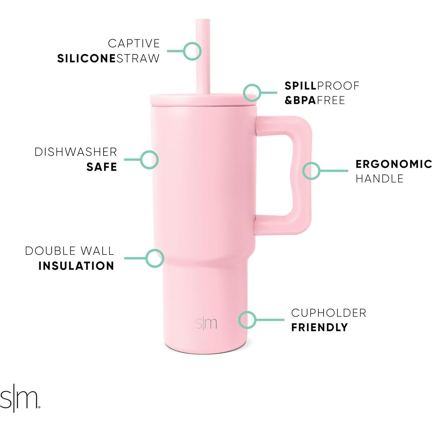 Taza Trek Simple Modern Kids 24 oz Asa Silicona Rubor