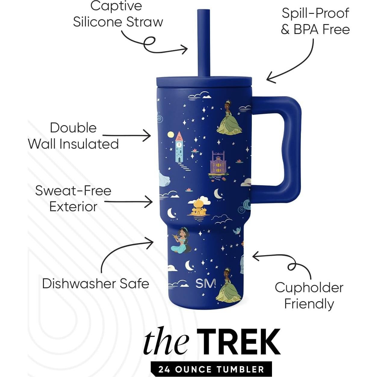 Taza Trek Simple Modern 24 oz con Asa y Tapa Silicona