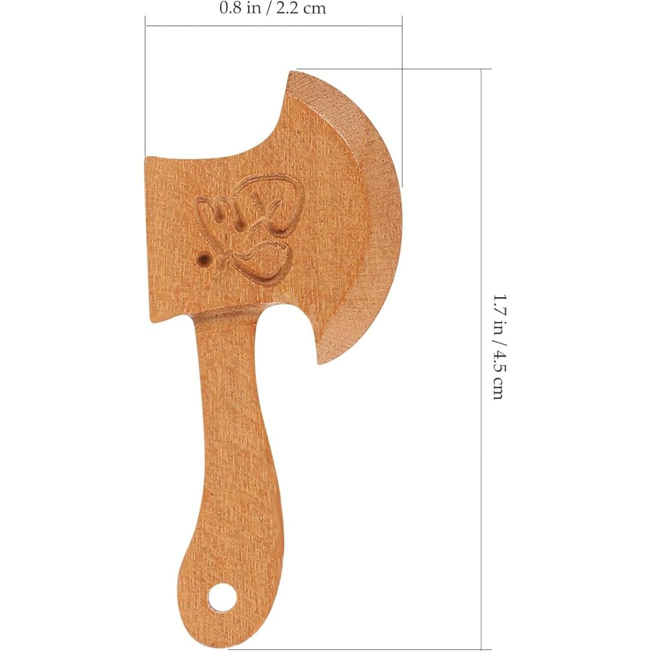40 Adornos Mini Hacha de Madera 4.5x2.2cm Abaodam