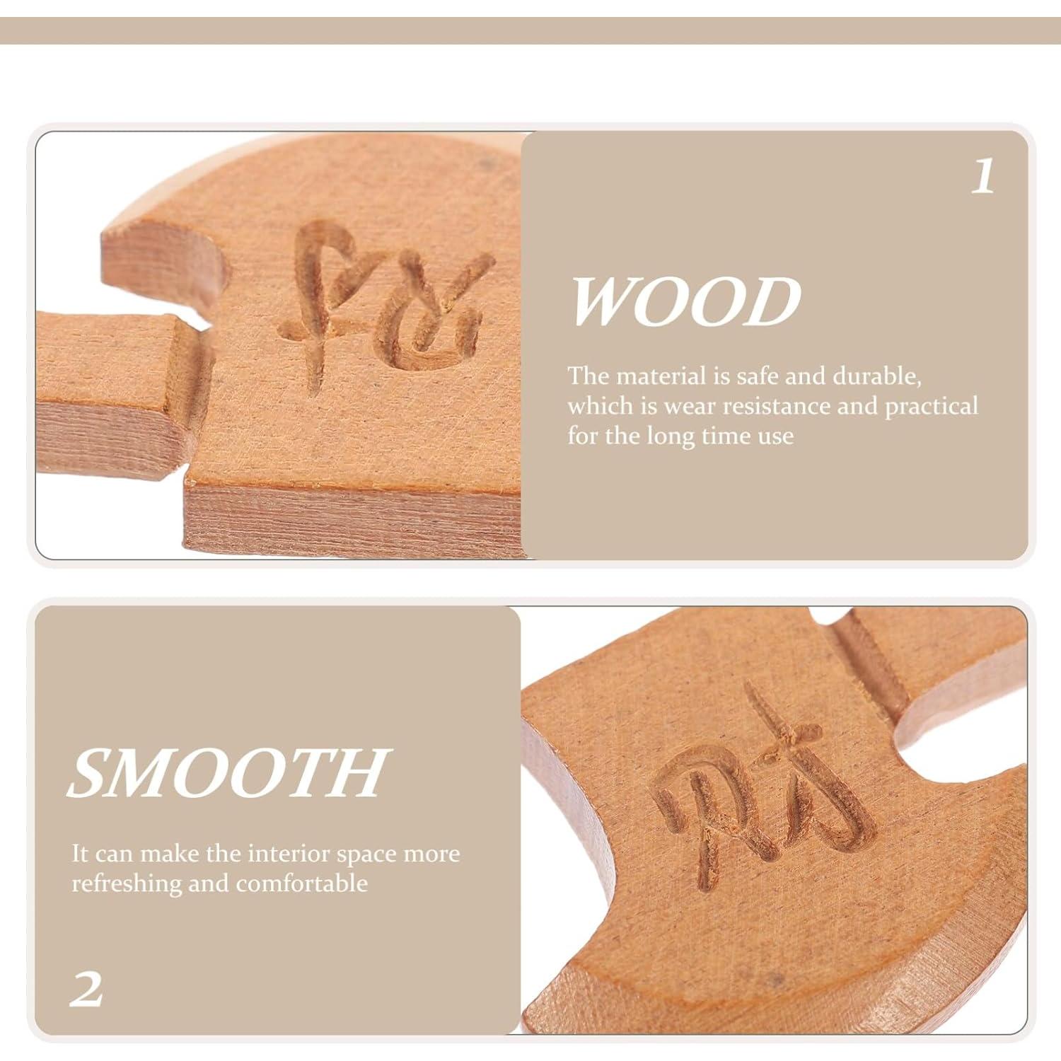 40 Adornos Mini Hacha de Madera 4.5x2.2cm Abaodam