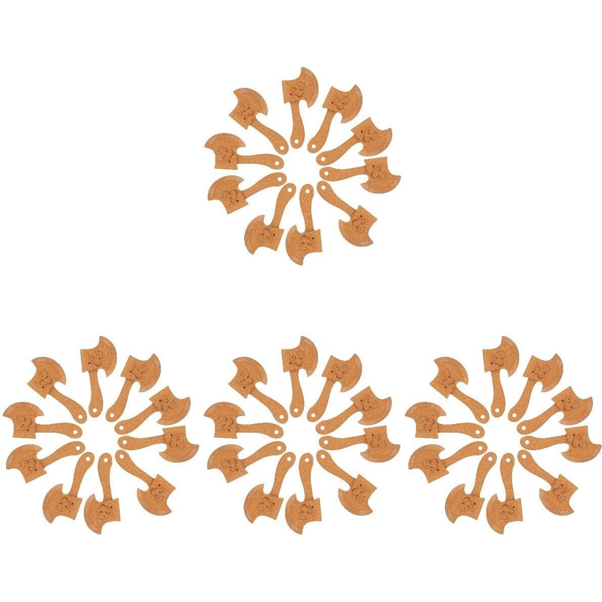 40 Adornos Mini Hacha de Madera 4.5x2.2cm Abaodam