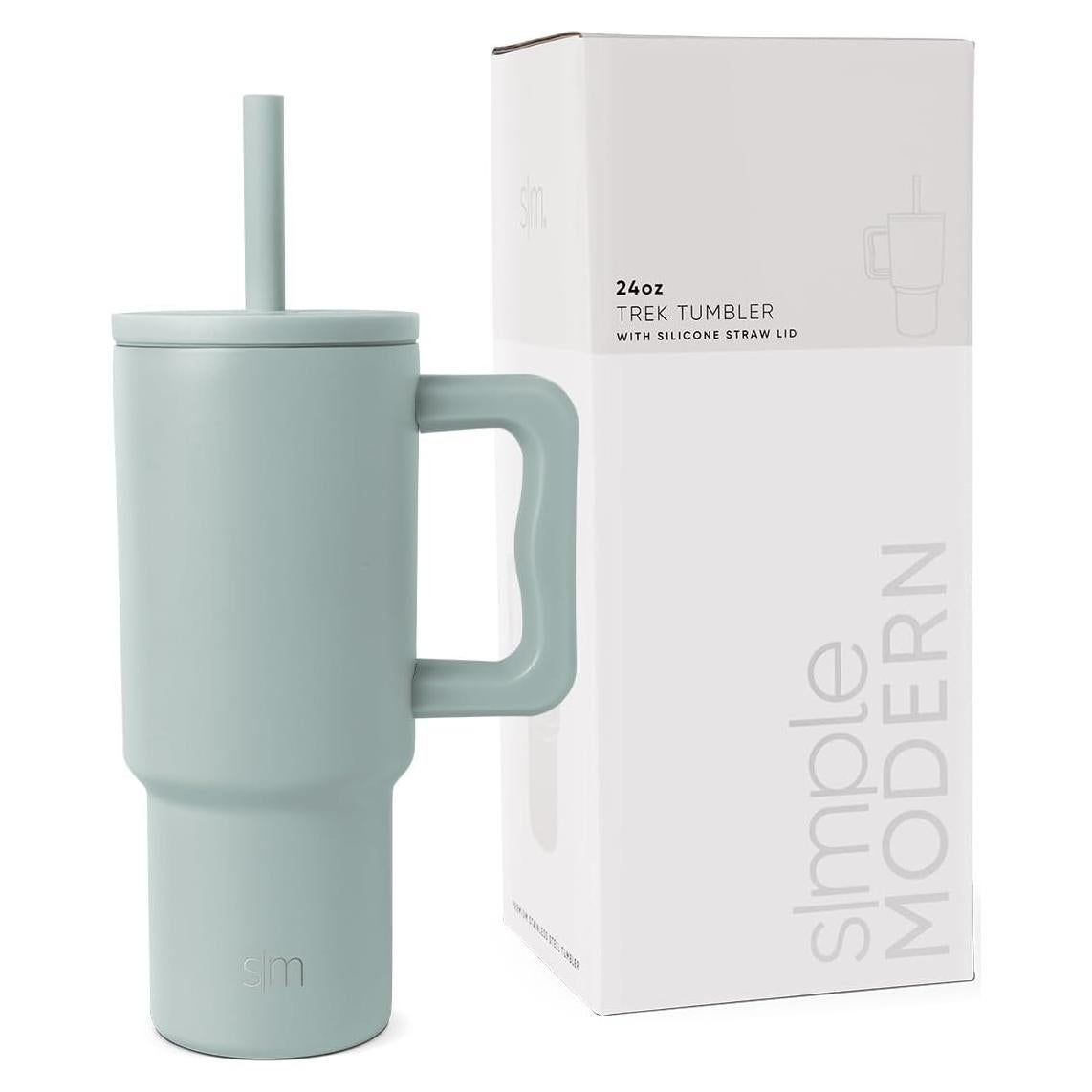 Taza Simple Modern Trek 24 oz Verde Mar con Asa y Tapa