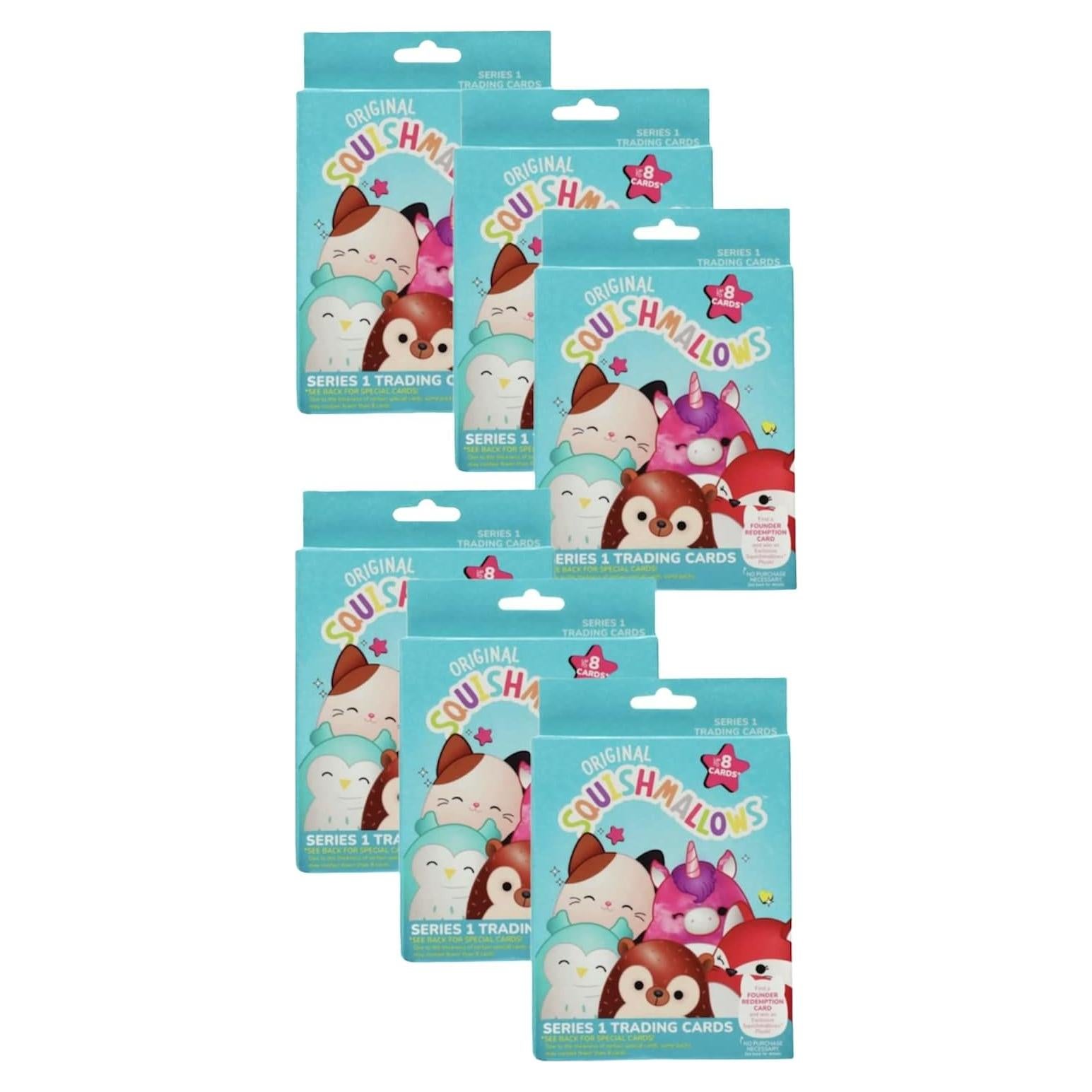 Tarjetas de Comercio Squishmallows Kellytoy 2023 - Paquete de 6