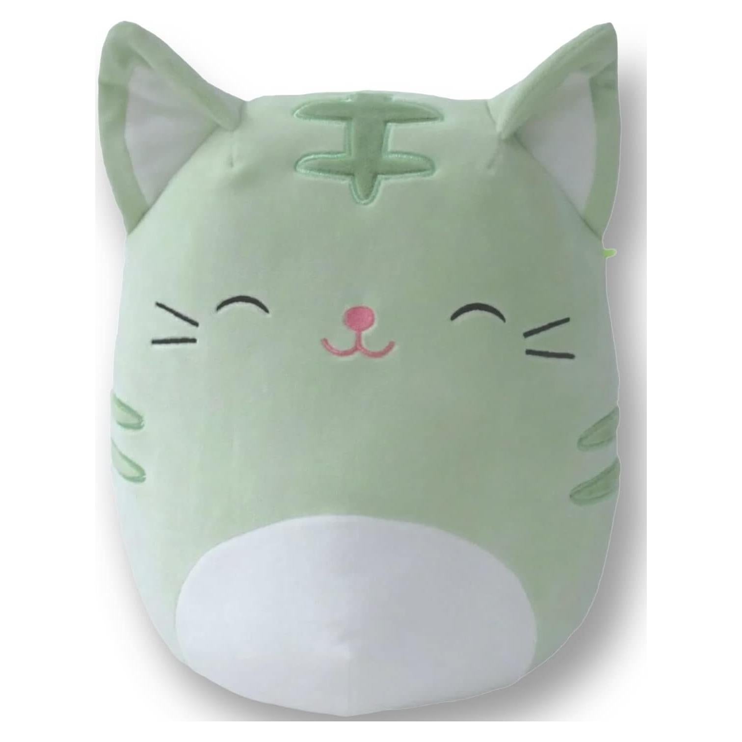 Squishmallows Gato Atigrado Verde Menta 17.78 cm - Peluche