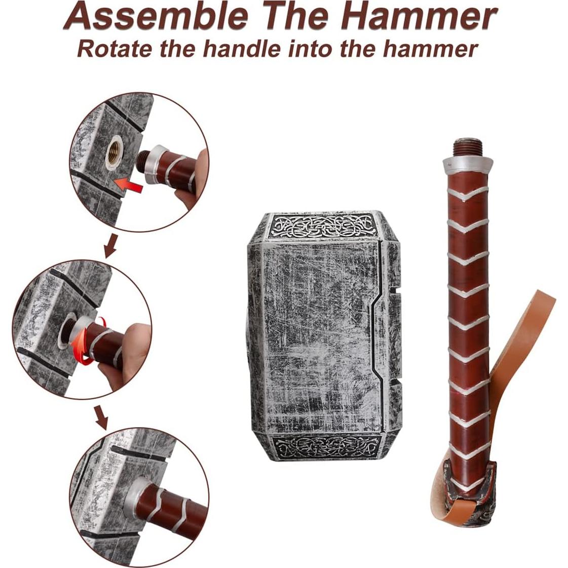 Martillo de Cosplay de Halloween PU 36cm - Arma de Disfraz