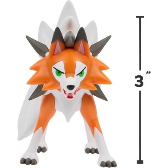 Figura de Lucha Pokémon Lycanroc 11.4x6.4x17.8cm Jazwares