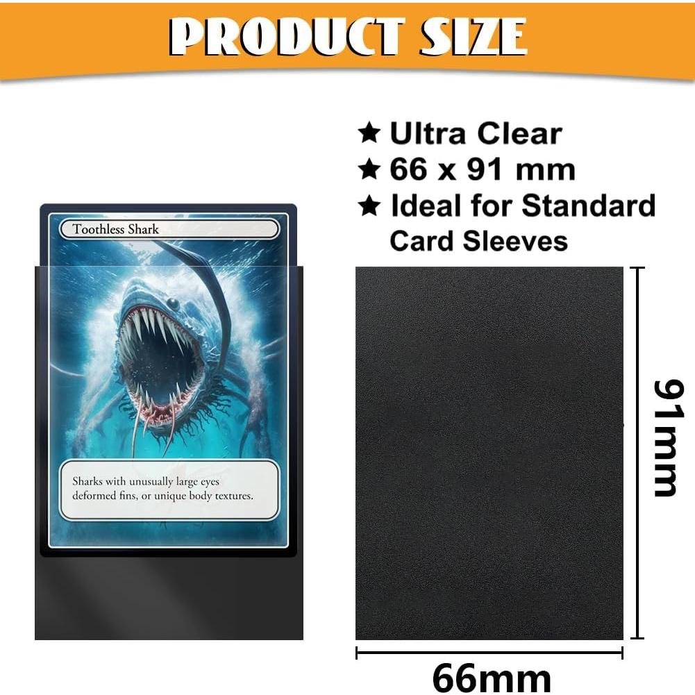 Mangas de Cartas Toyopeny Naranja-Negro 66x91mm 200 Unidades