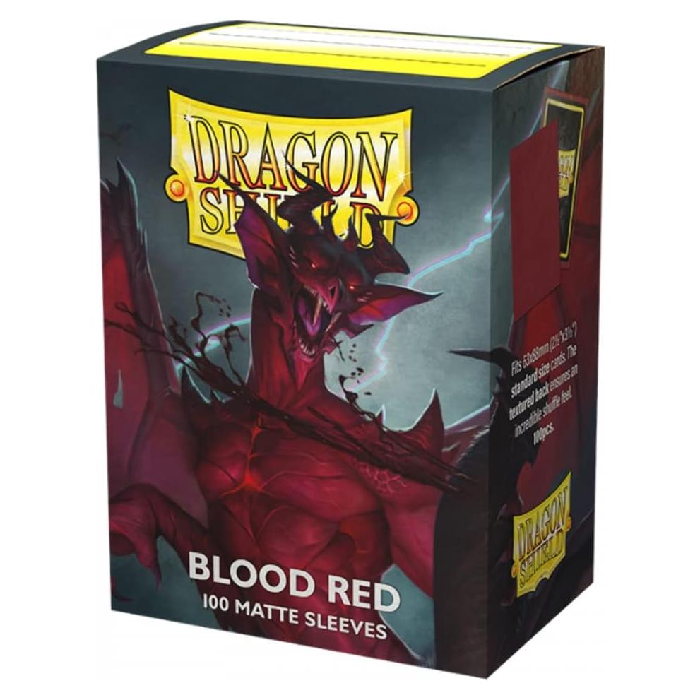 Fundas Mate Dragon Shield para Cartas Estándar 100 CT - Rojo Sangre