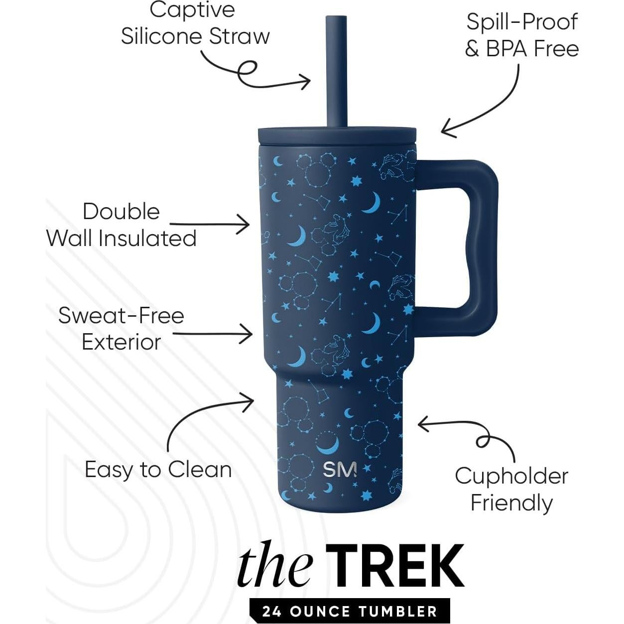 Taza Simple Modern Trek 24 oz Mickey Mouse con Asa y Tapa