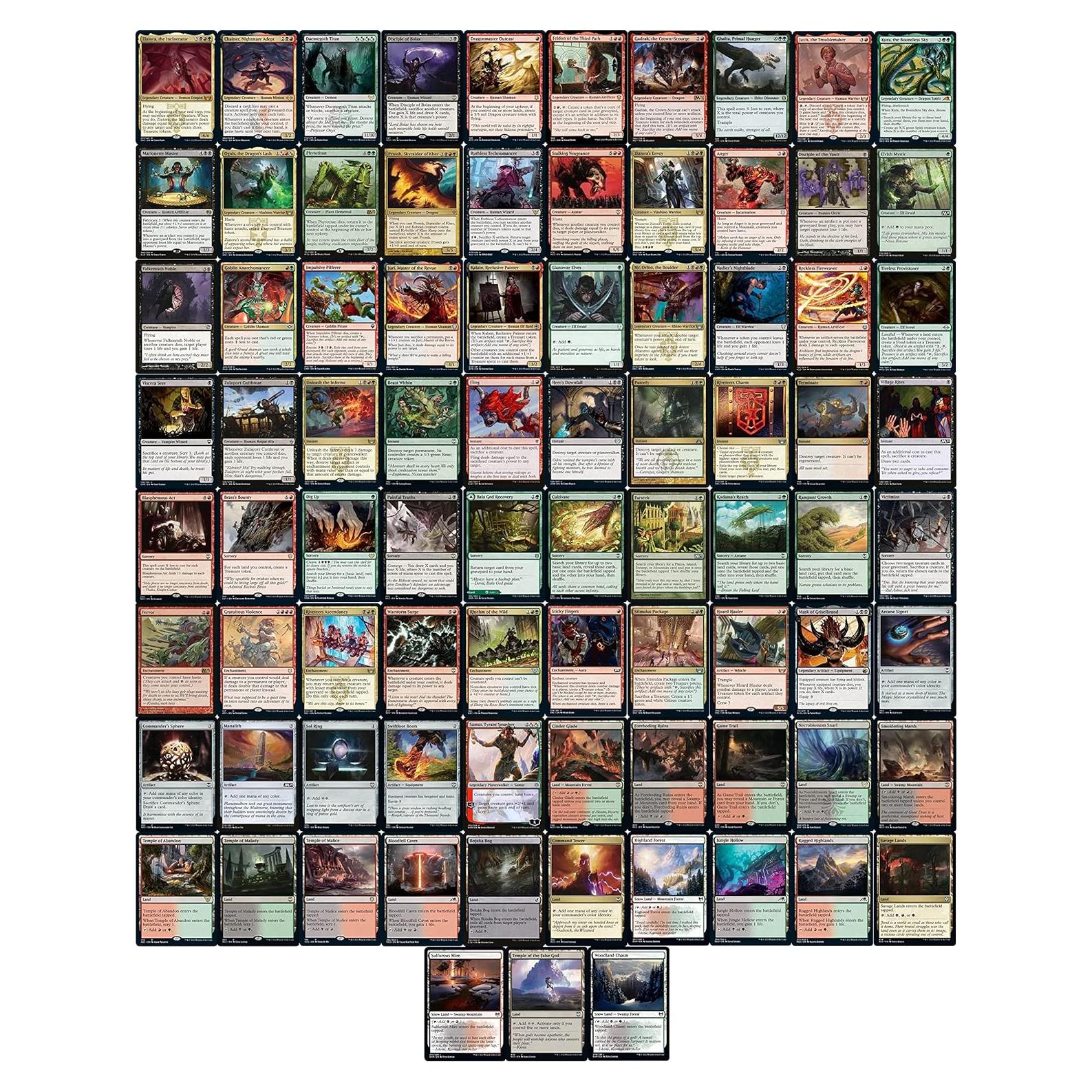 Baraja de Sacrificio Jund Ziatora - 100 Cartas EDH - MTG