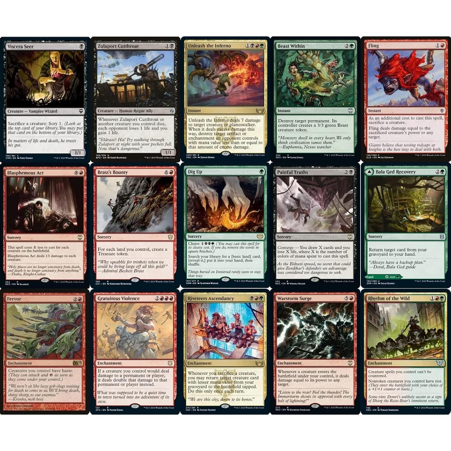 Baraja de Sacrificio Jund Ziatora - 100 Cartas EDH - MTG