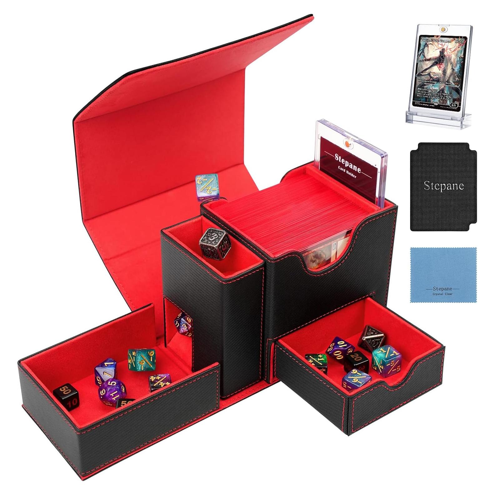 Caja de Deck MTG Stepane con Torre de Dados y Bandeja 120+ Cartas