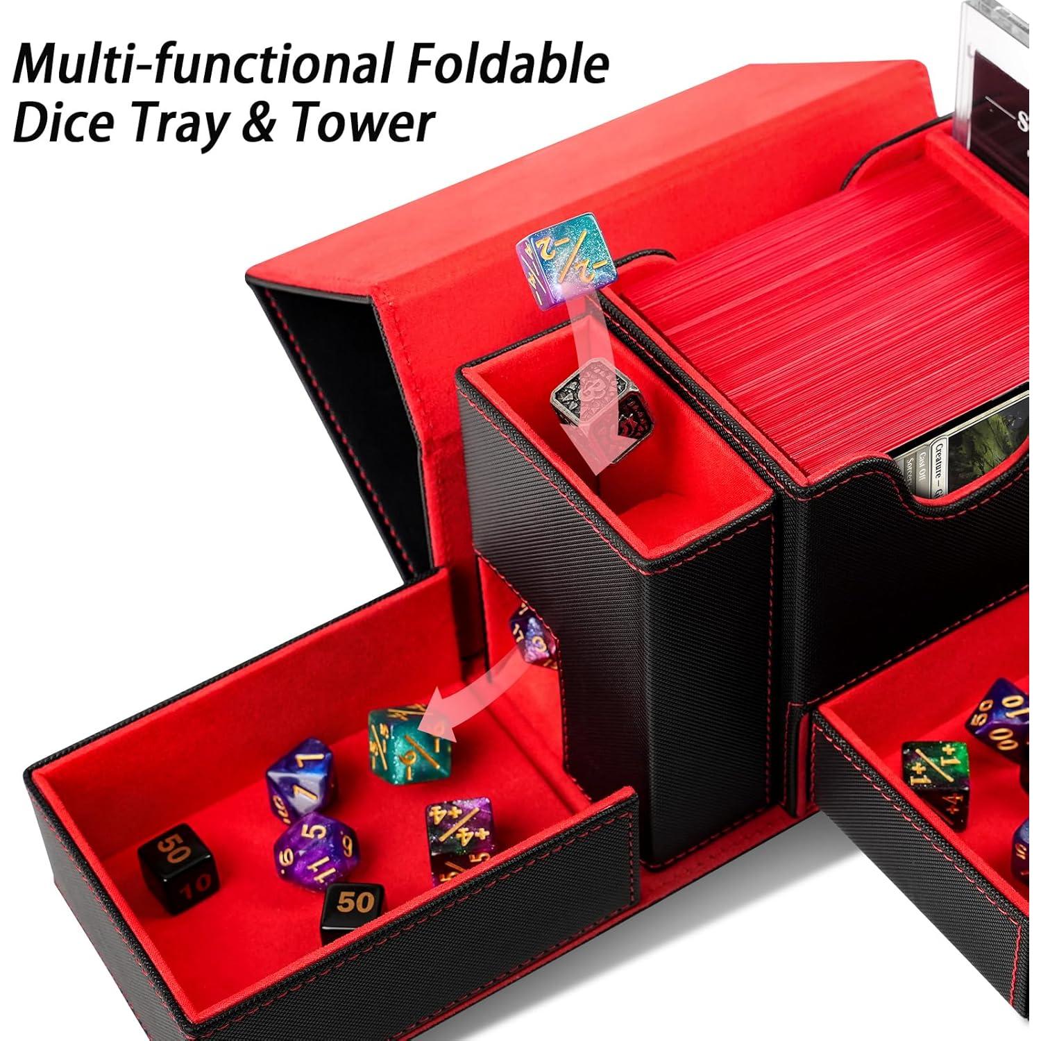 Caja de Deck MTG Stepane con Torre de Dados y Bandeja 120+ Cartas