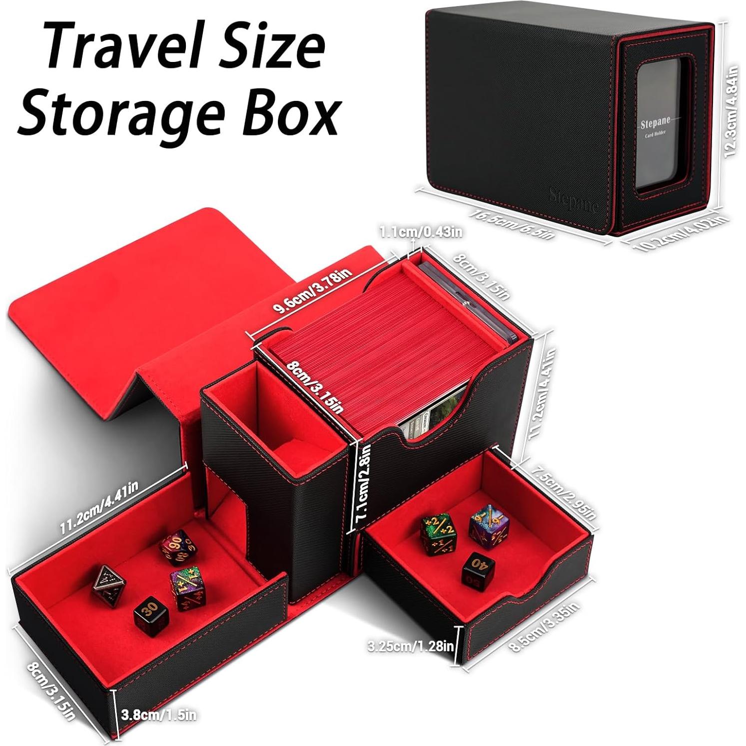 Caja de Deck MTG Stepane con Torre de Dados y Bandeja 120+ Cartas