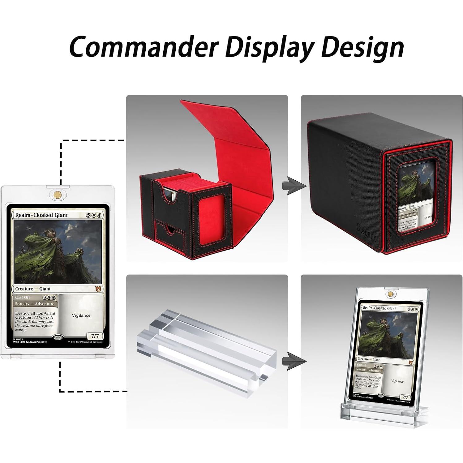 Caja de Deck MTG Stepane con Torre de Dados y Bandeja 120+ Cartas