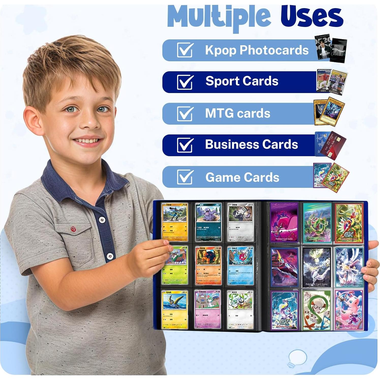 Carpeta de Cartas PUPTILY Cobalto 20 Páginas 360 Cartas