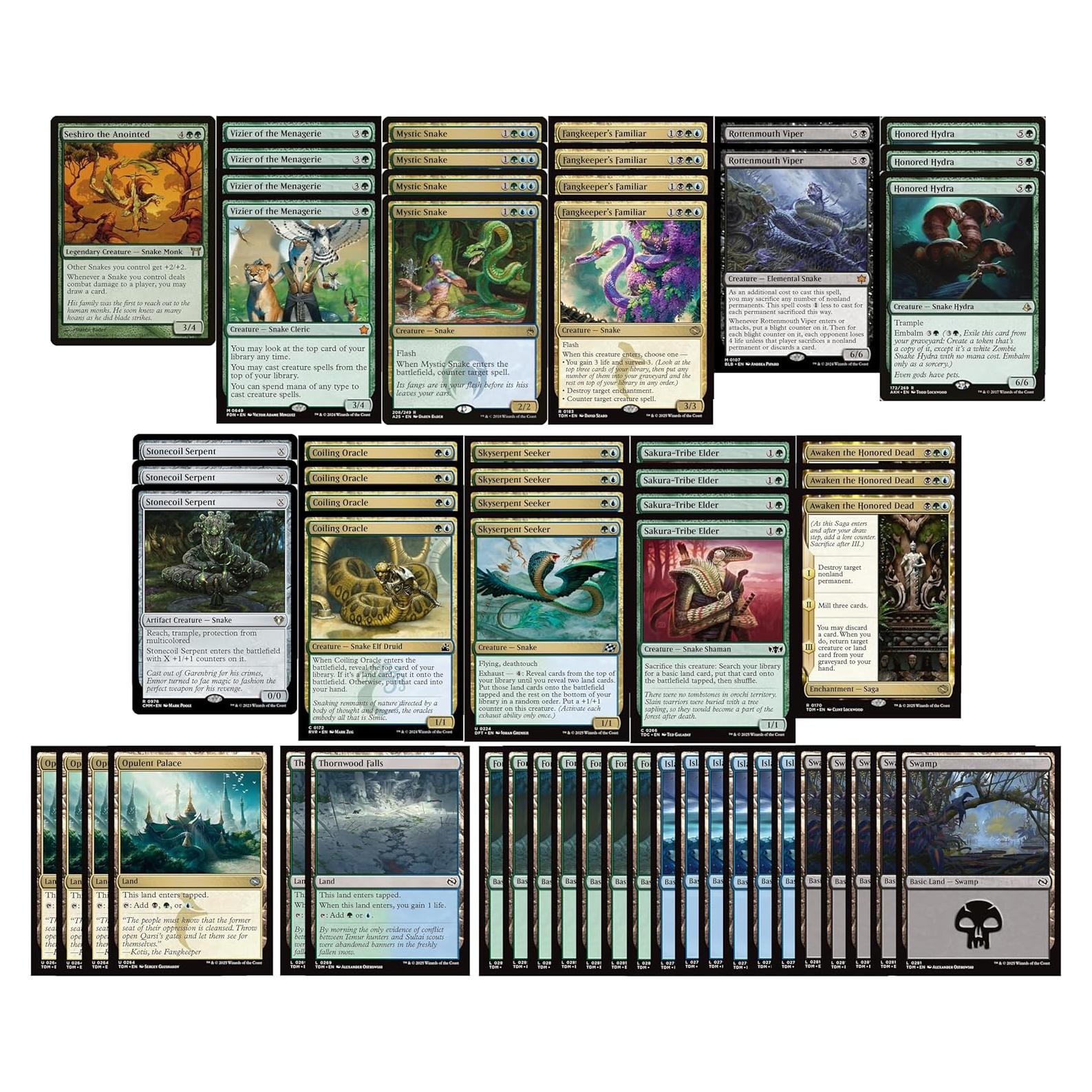 Mazo de Cartas MTG Sultai Serpientes 60 Cartas - Legal Moderno