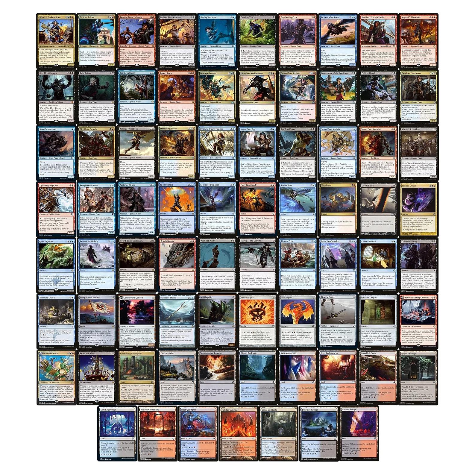 Mazo Comandante Pirata Rojo/Azul/Negro - MTG - 100 Cartas