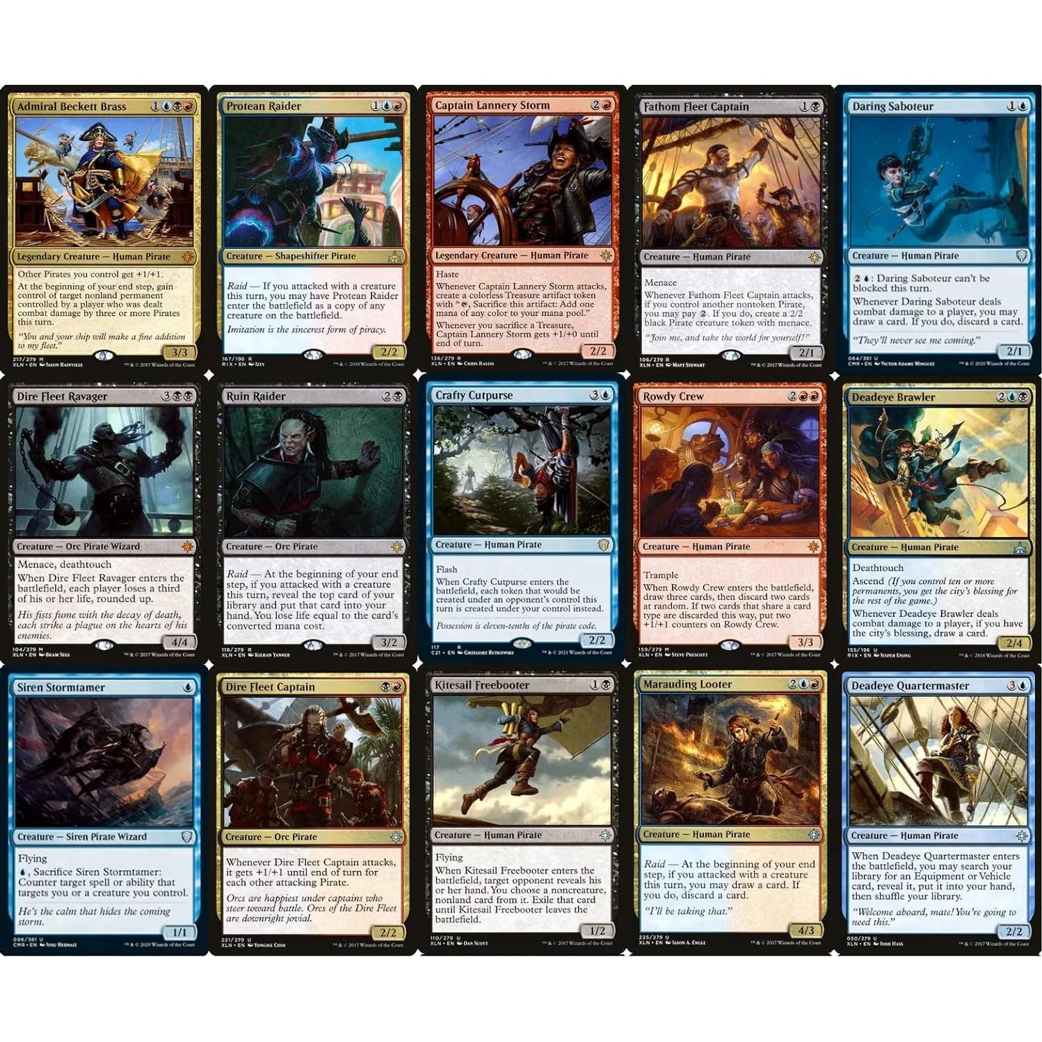 Mazo Comandante Pirata Rojo/Azul/Negro - MTG - 100 Cartas