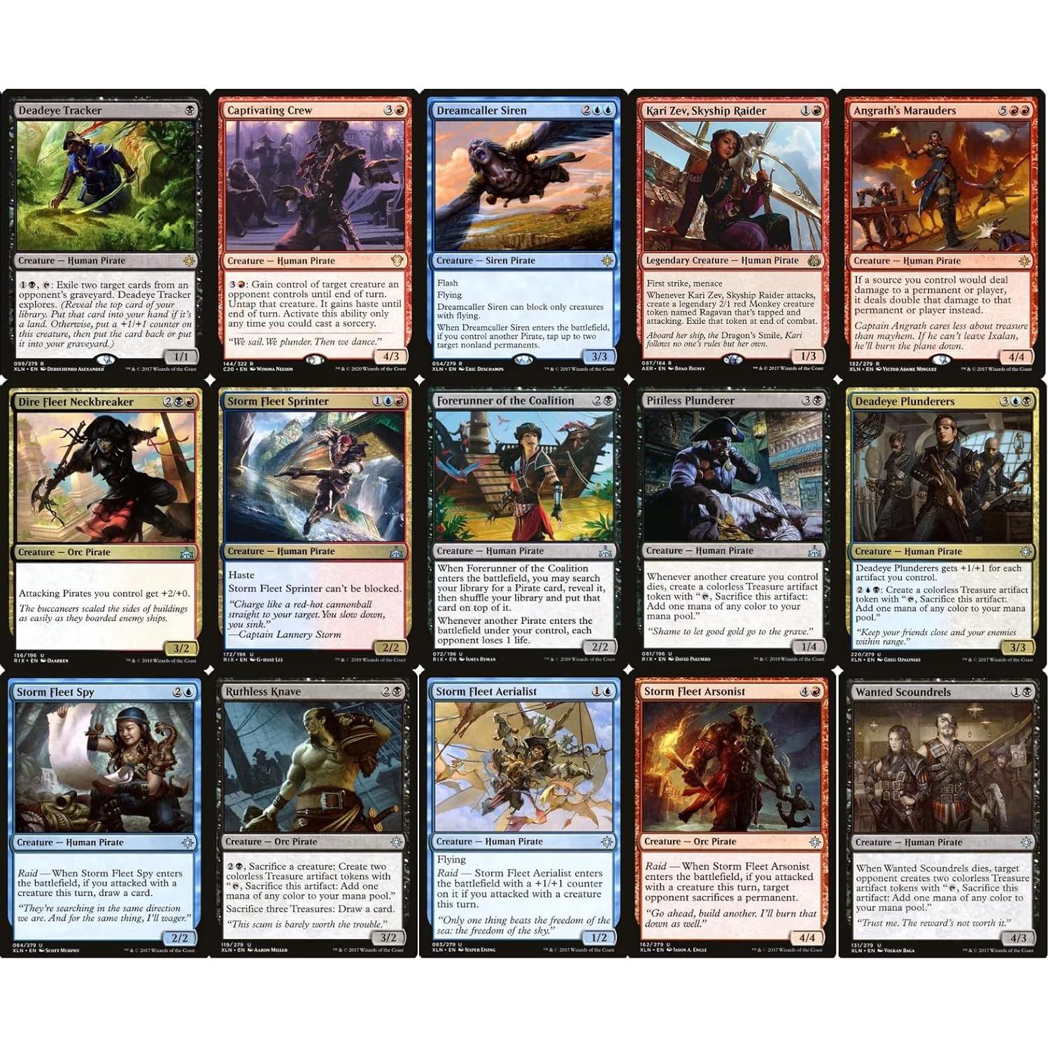 Mazo Comandante Pirata Rojo/Azul/Negro - MTG - 100 Cartas