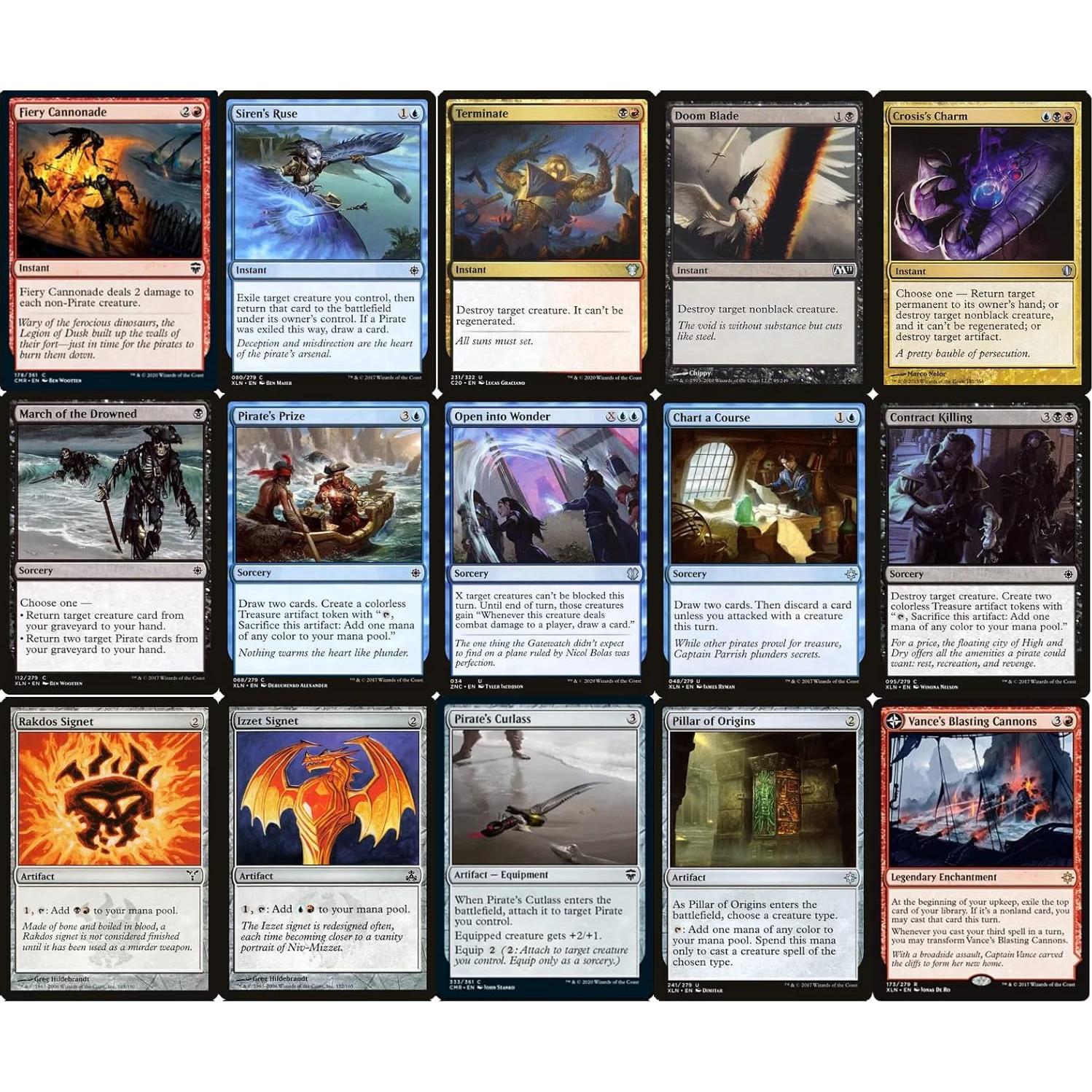 Mazo Comandante Pirata Rojo/Azul/Negro - MTG - 100 Cartas