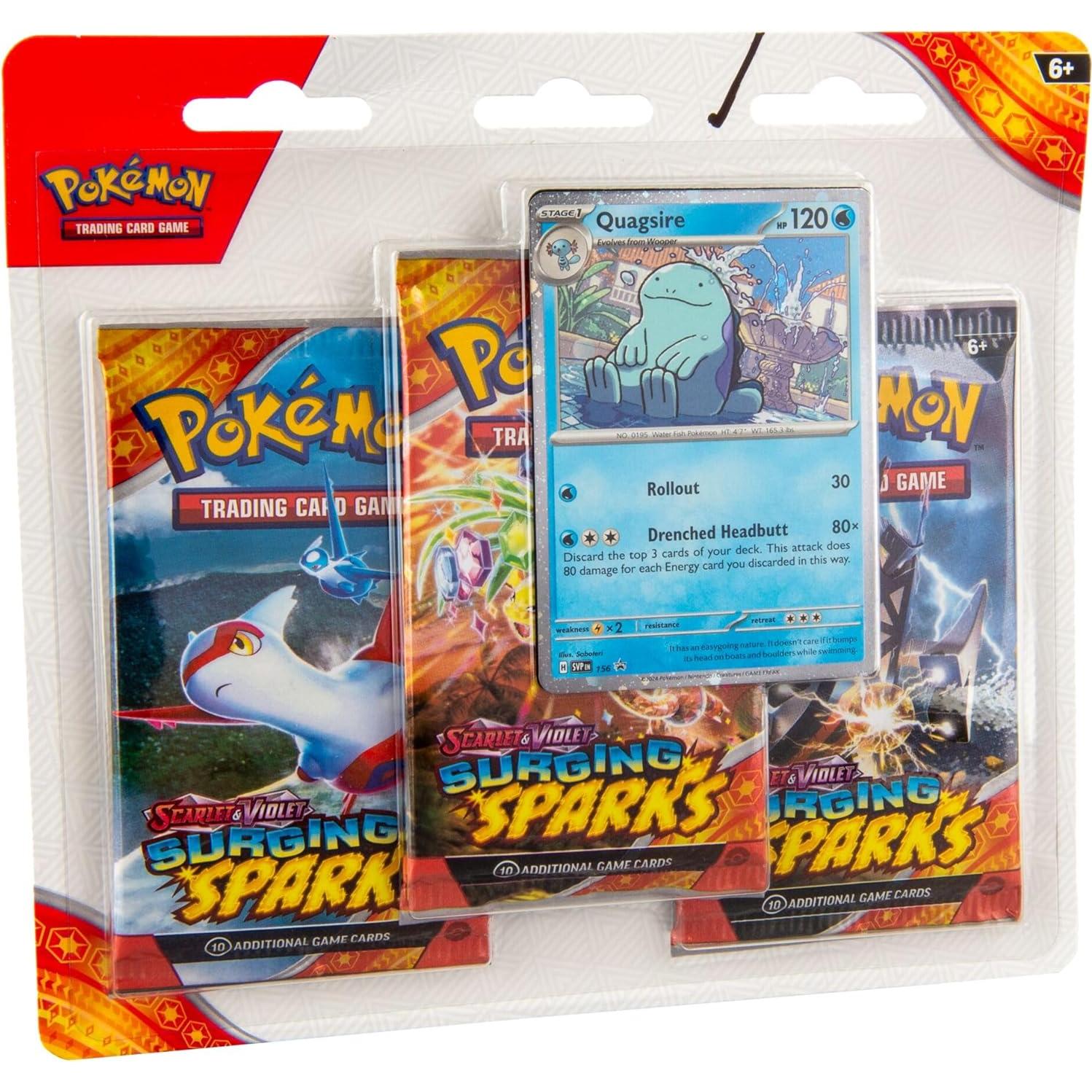 Paquete de 3 Blisters Pokémon TCG Escarlata y Púrpura Quagsire