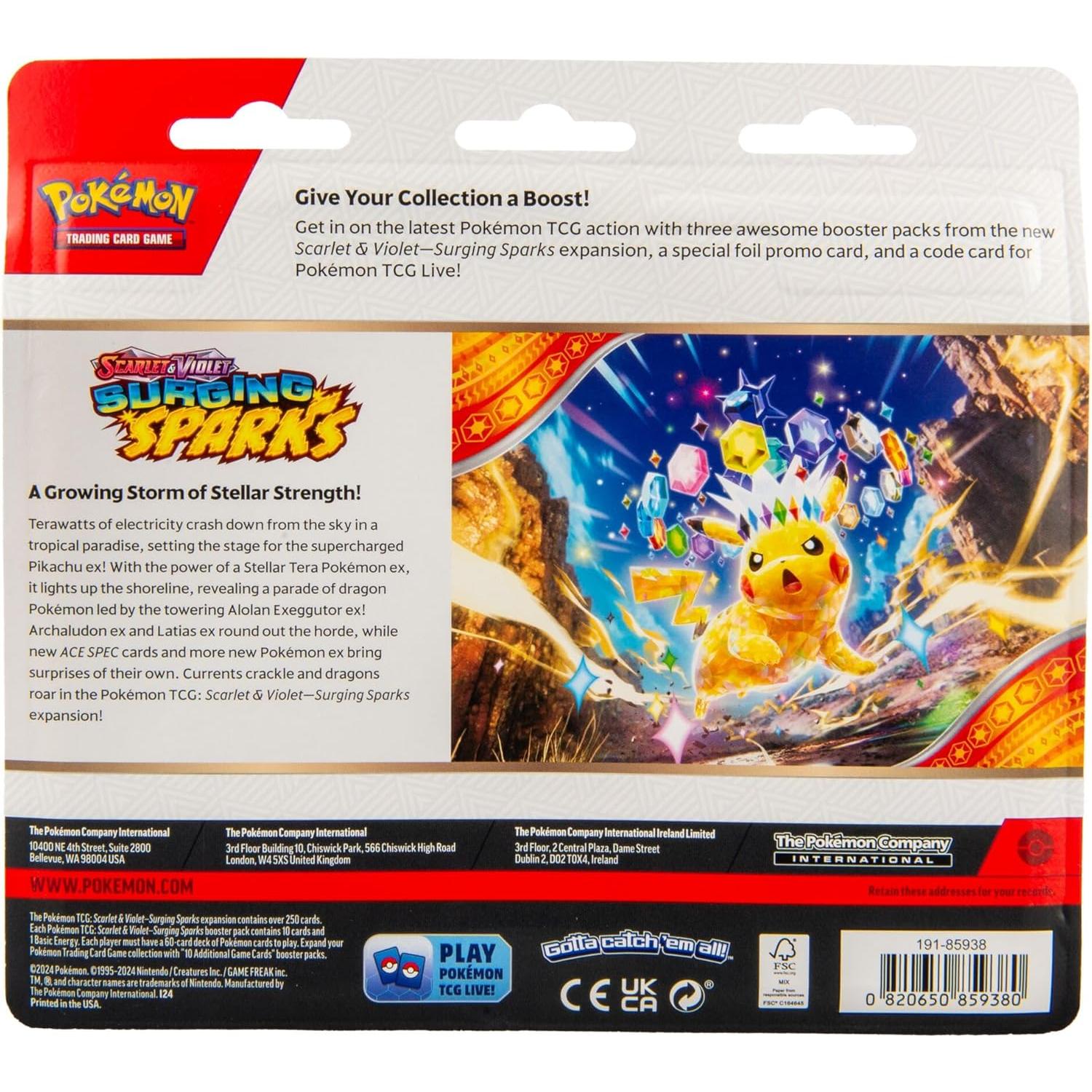 Paquete de 3 Blisters Pokémon TCG Escarlata y Púrpura Quagsire