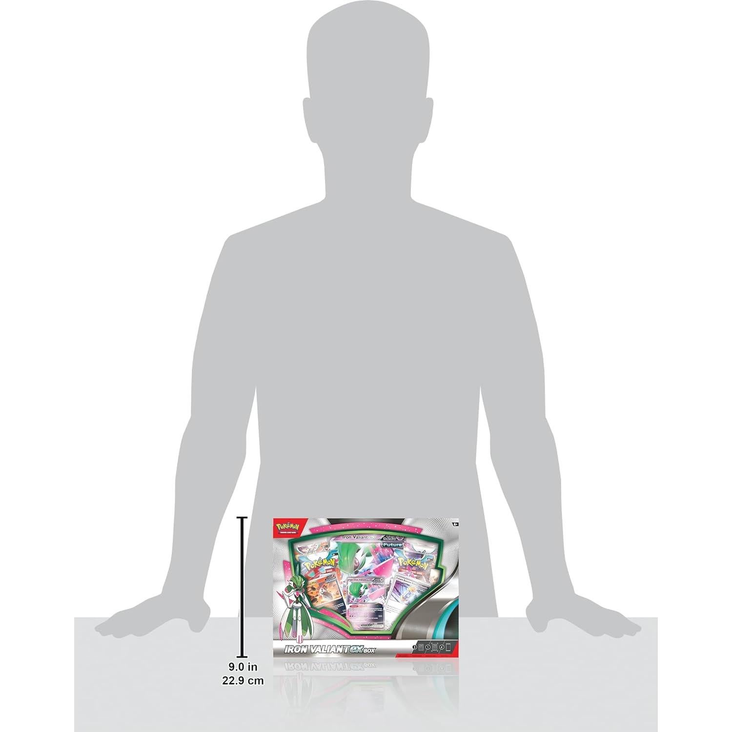 Caja Iron Valiant ex Pokémon TCG - 1 carta promocional y 4 refuerzos