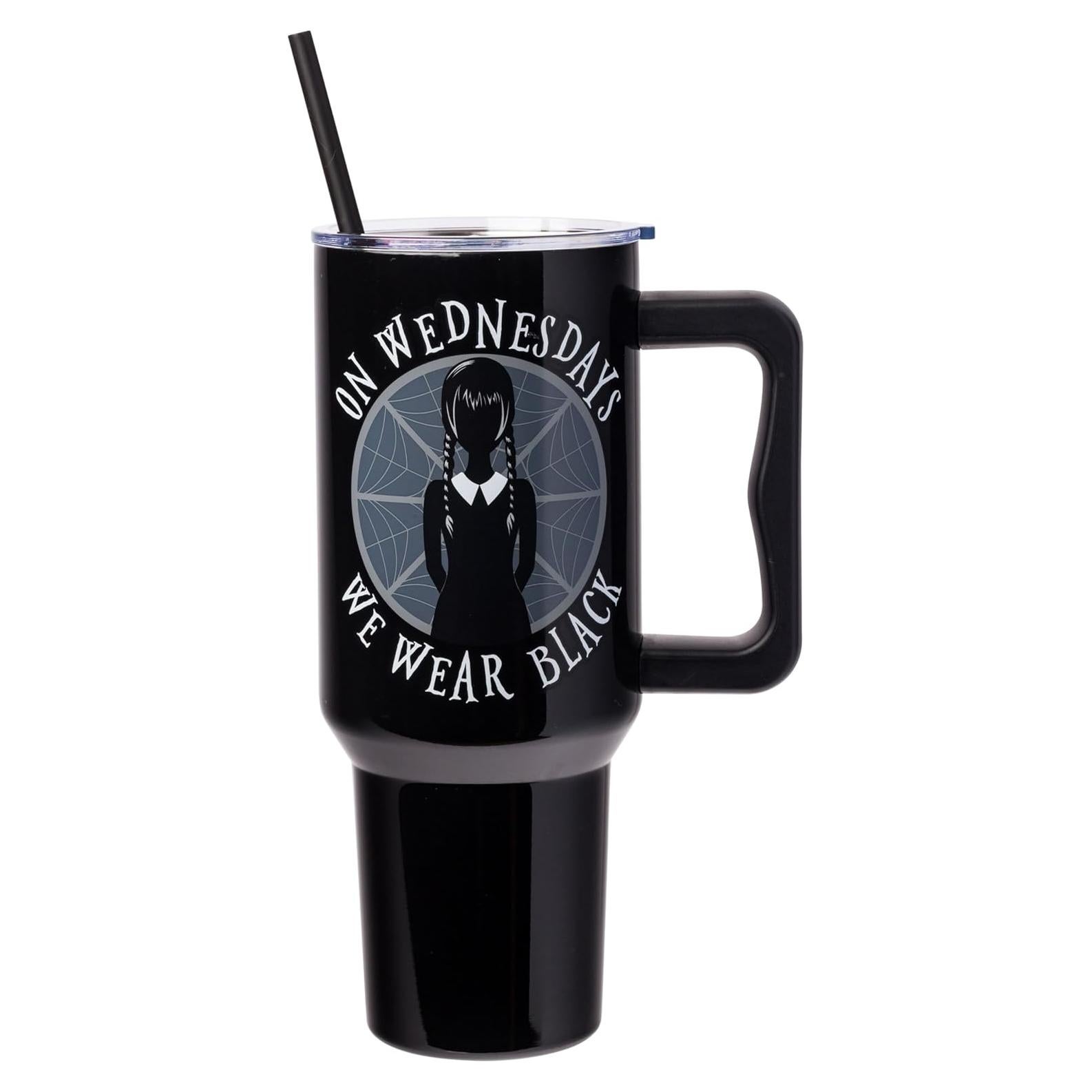 Vaso Acero Inoxidable Silver Buffalo Miércoles 1.18L Negro