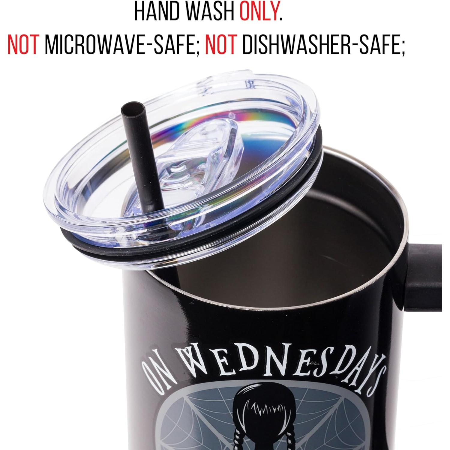 Vaso Acero Inoxidable Silver Buffalo Miércoles 1.18L Negro