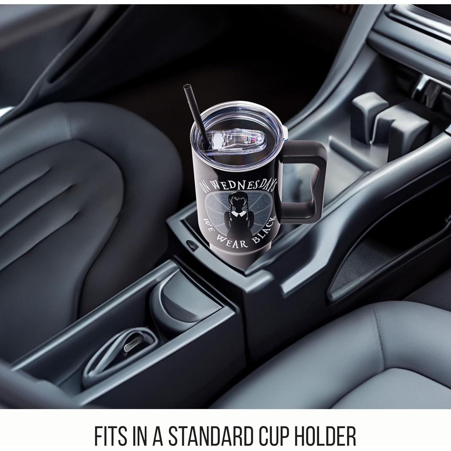 Vaso Acero Inoxidable Silver Buffalo Miércoles 1.18L Negro