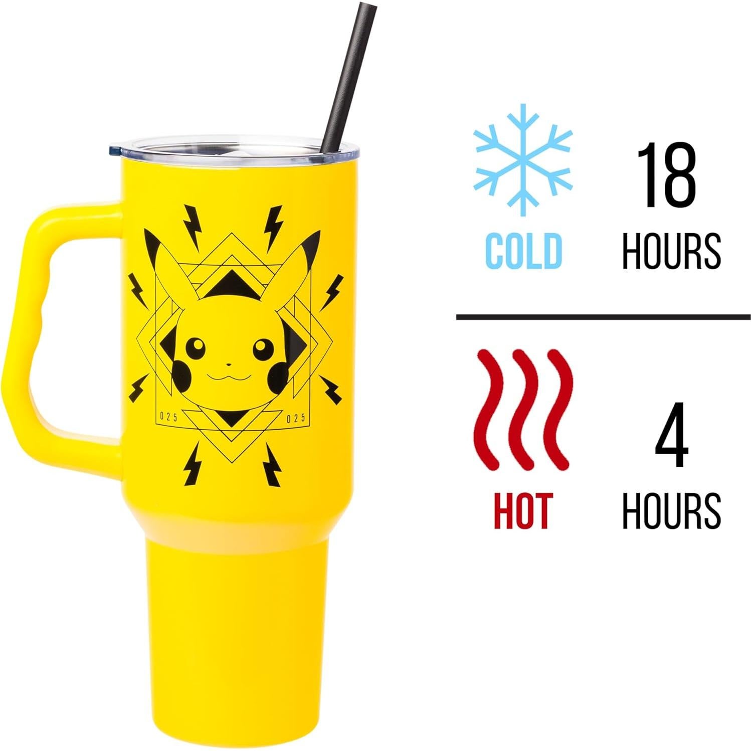 Vaso Acero Inoxidable Silver Buffalo Pikachu 1.18 L con Asa