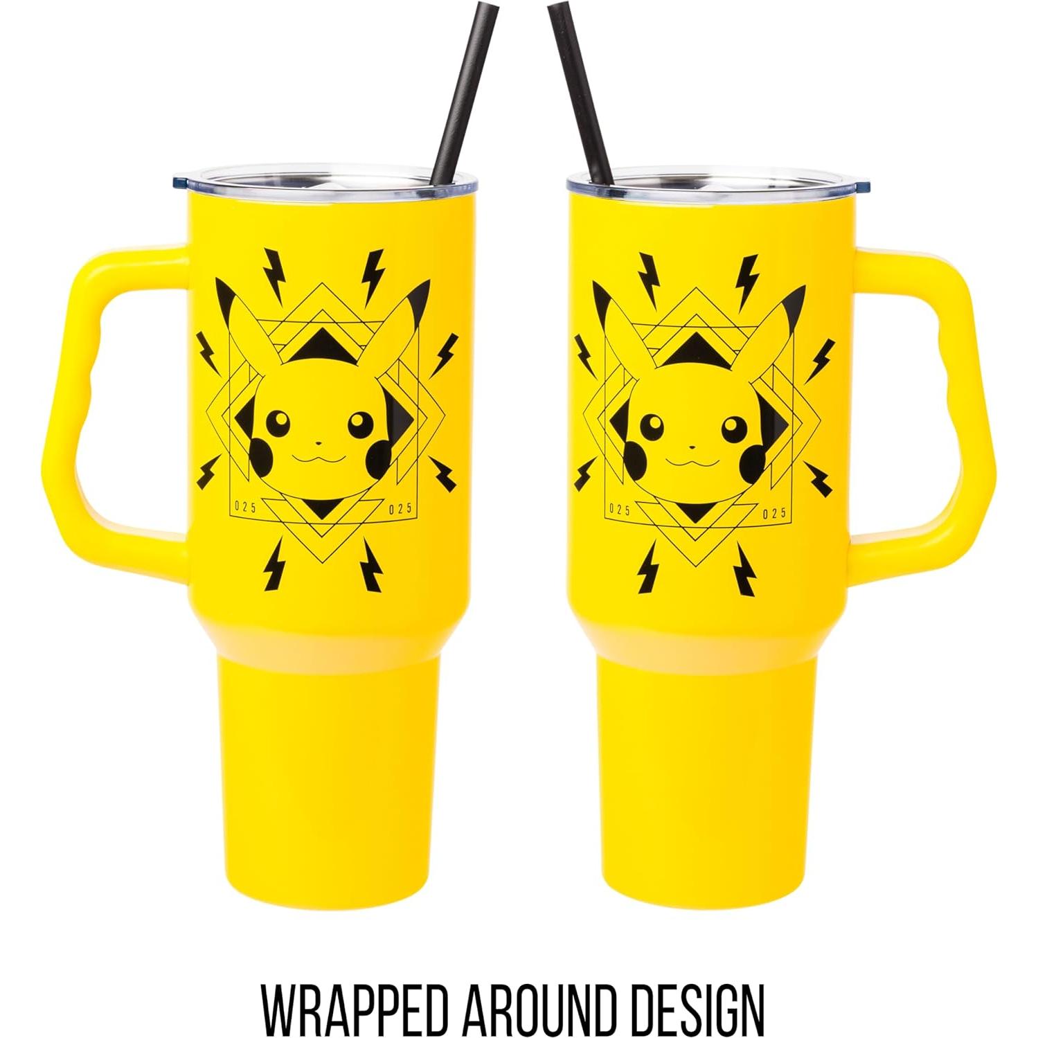 Vaso Acero Inoxidable Silver Buffalo Pikachu 1.18 L con Asa