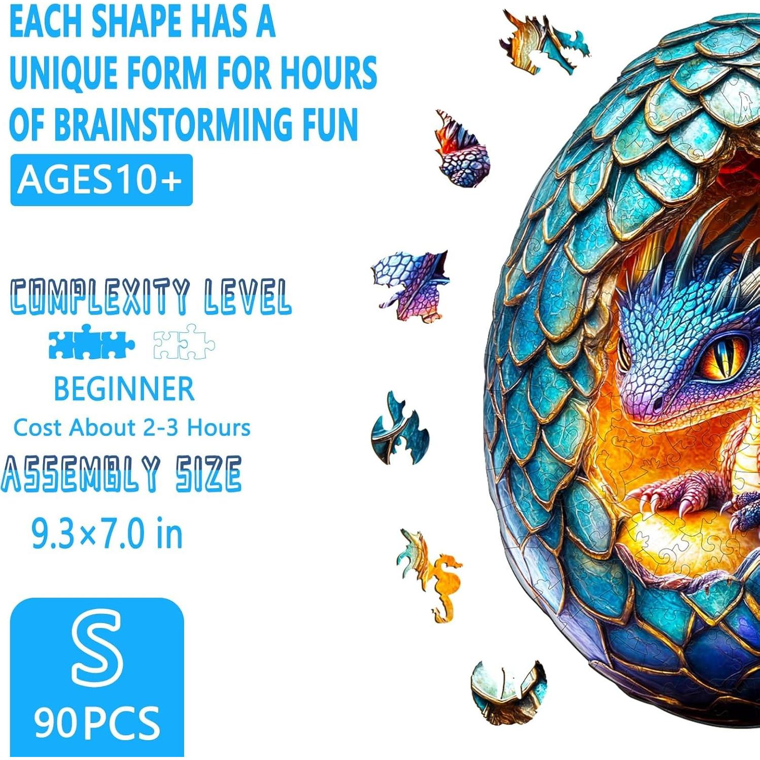 Rompecabezas de Madera Pijesaksa Dragón Renacimiento 90 Piezas