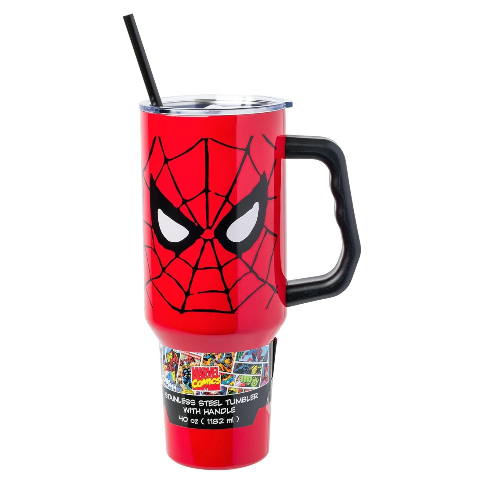Vaso Acero Inoxidable Silver Buffalo Spider-Man 1.18L con Asa