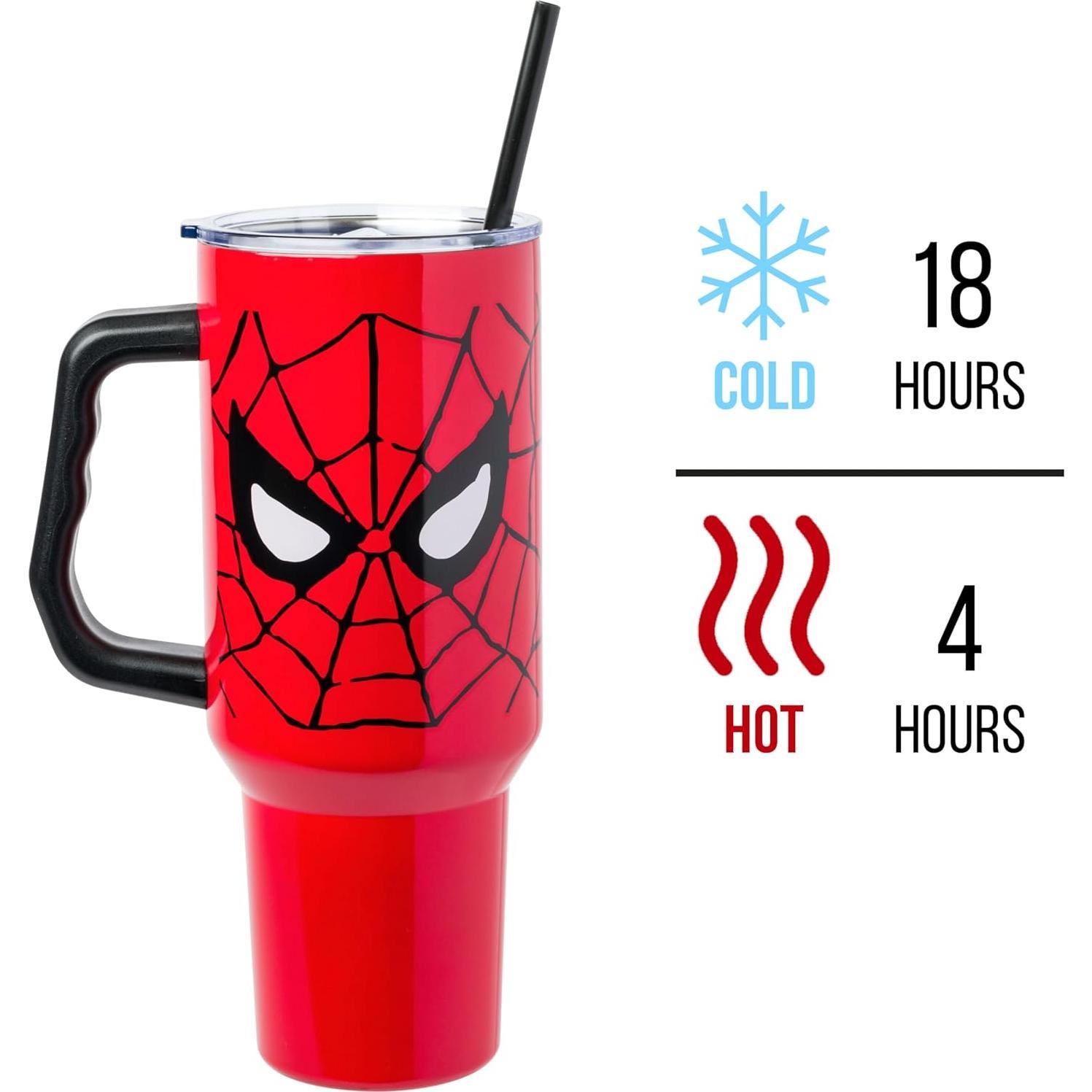 Vaso Acero Inoxidable Silver Buffalo Spider-Man 1.18L con Asa